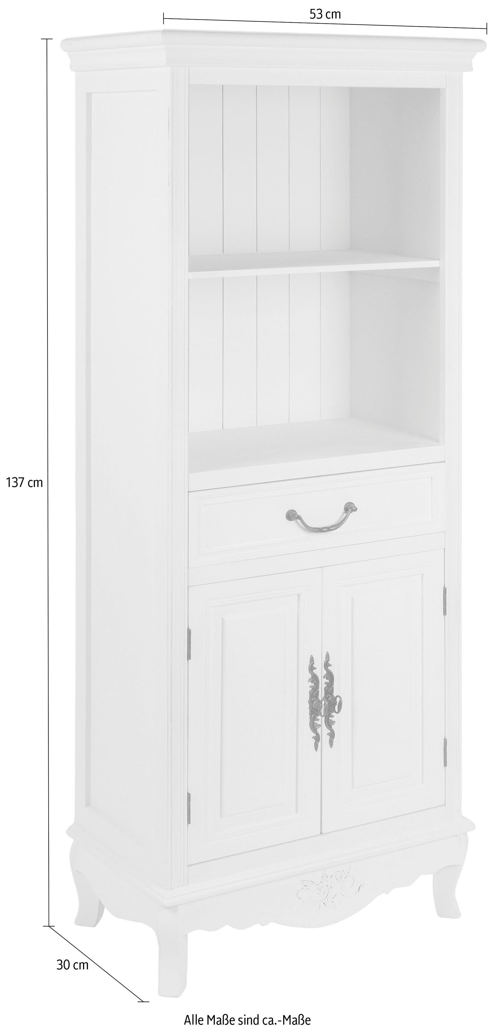 my Flair Kast Elegance Kast, met roosmotieven in landhuisstijl, gebogen modellen