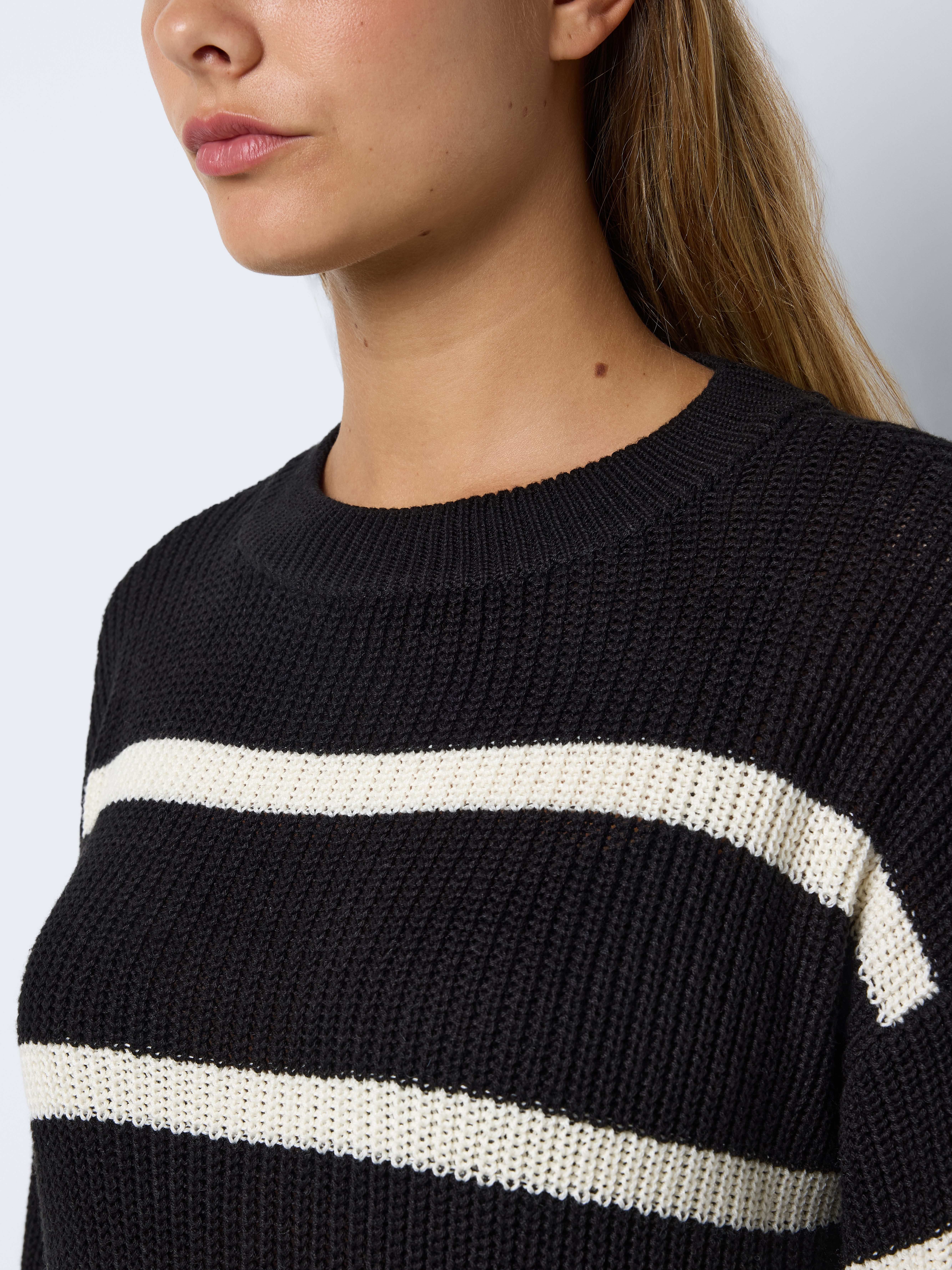 Noisy may Gebreide jurk NMMAYSA L S O-NECK KNIT DRESS NOOS