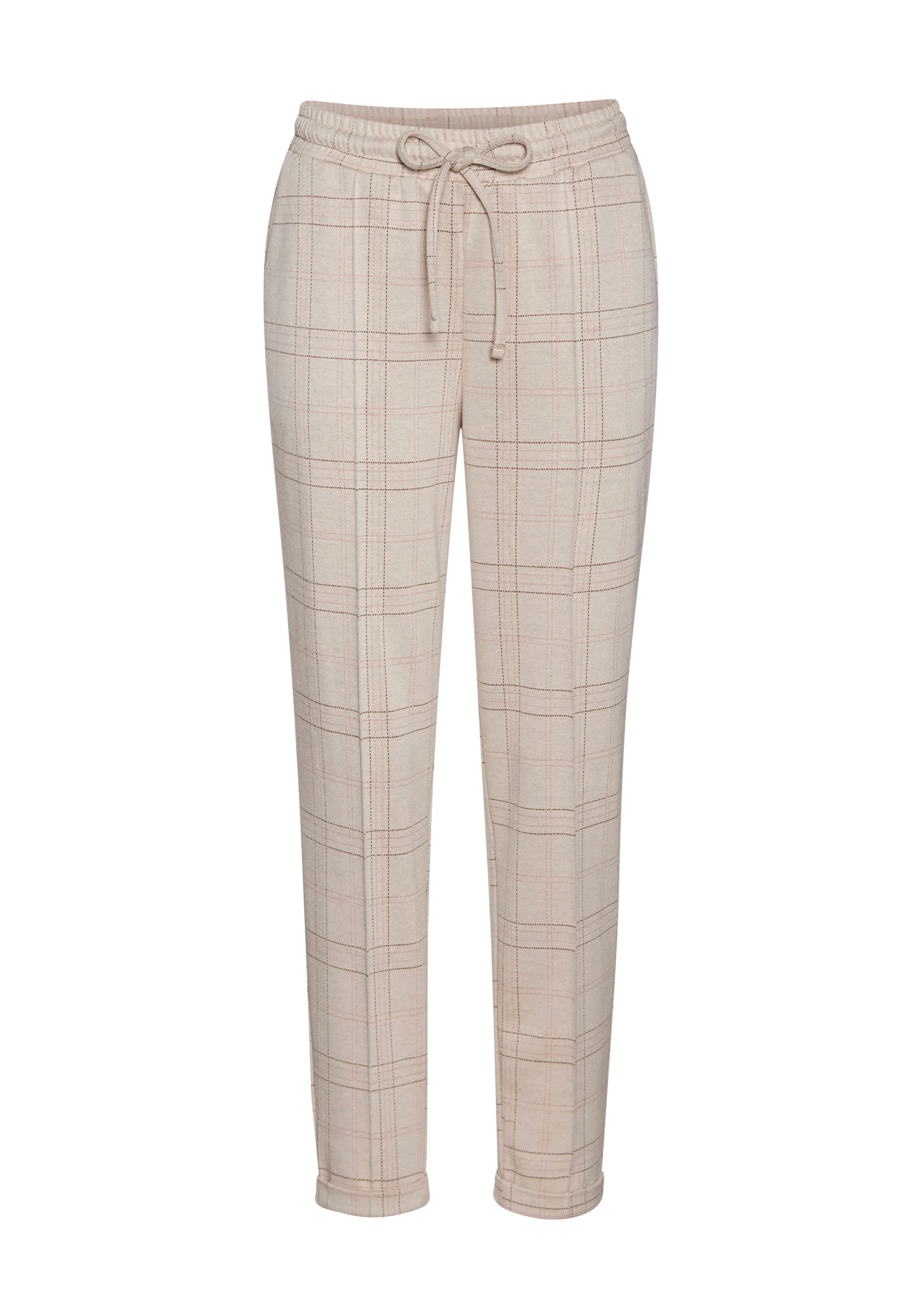 Vivance Joggingbroek met ruitjespatroon, instapbroek, strakke pasvorm, casual-chic
