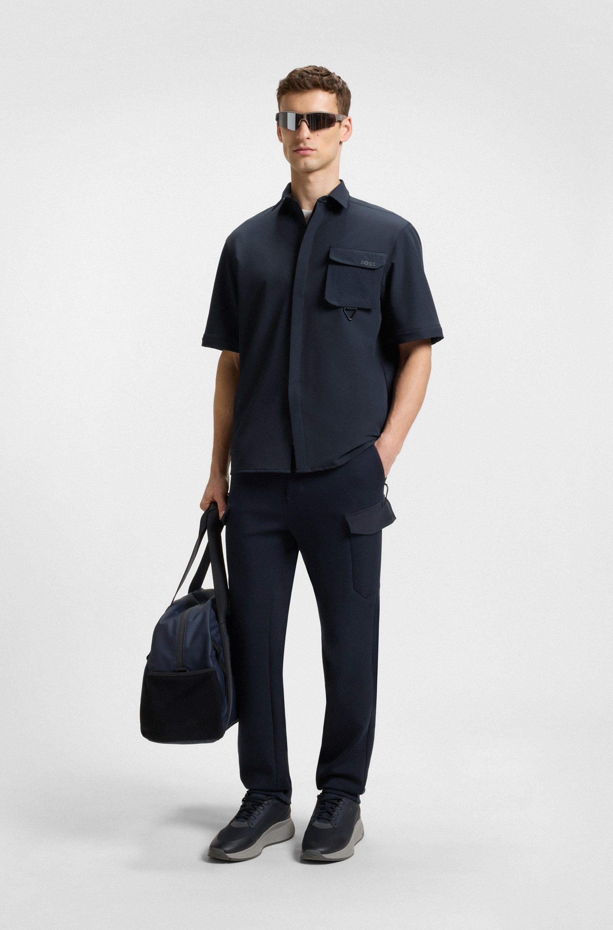 BOSS GREEN Functioneel shirt B_Rib_Glamping_L