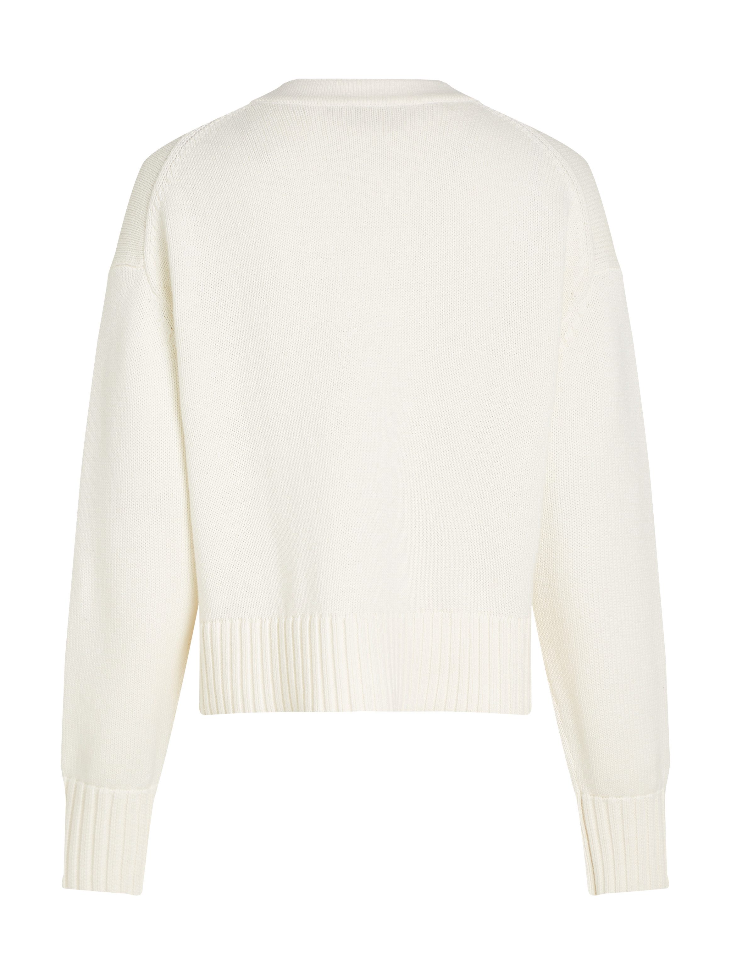 Calvin Klein Gebreide trui LOGO EMBRO SWEATER met geborduurd logo