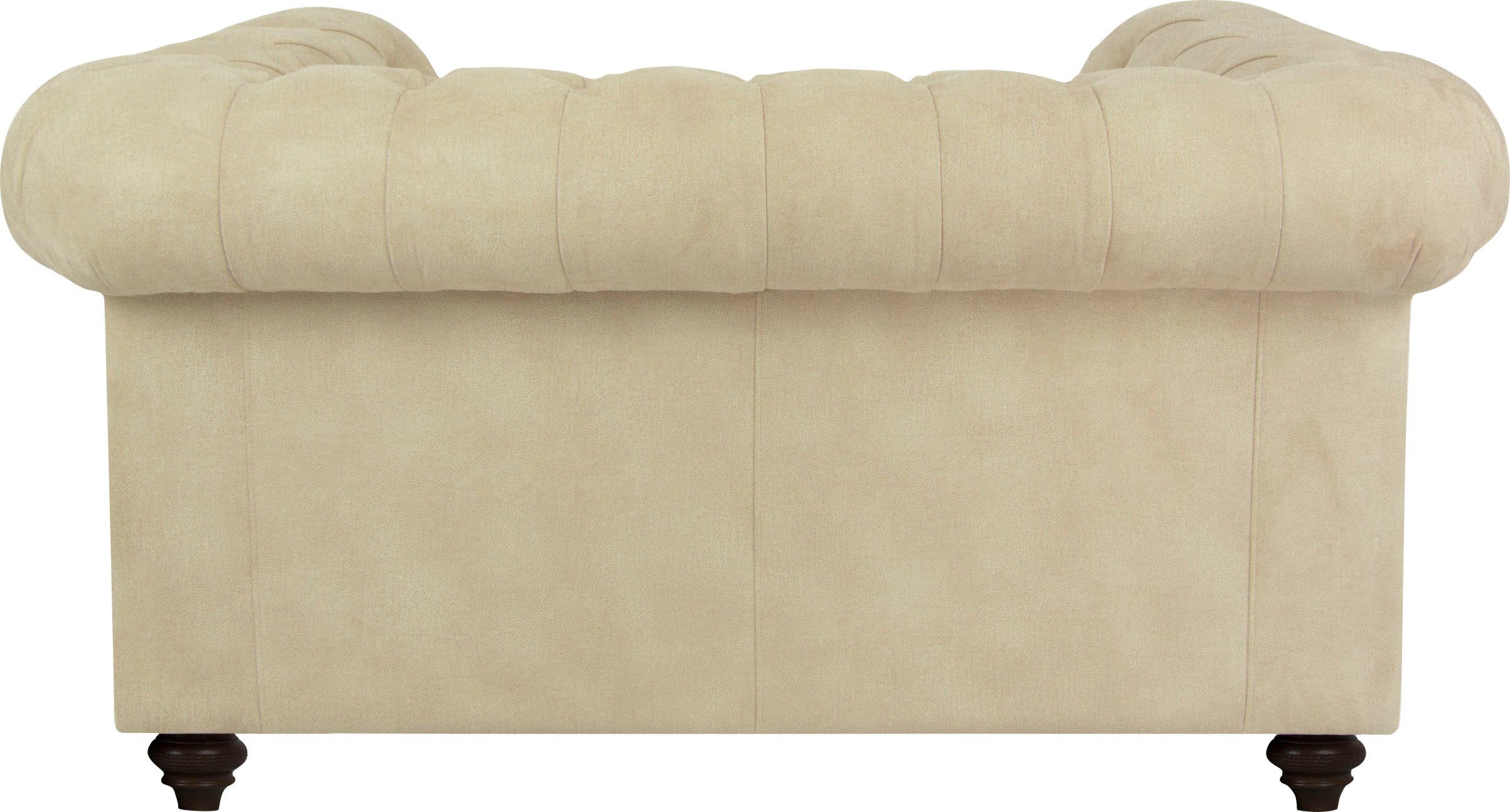 Home affaire Chesterfield-bank Duc 2-zits hoogwaardige capitonnage achter, fluwelige look met changerende look