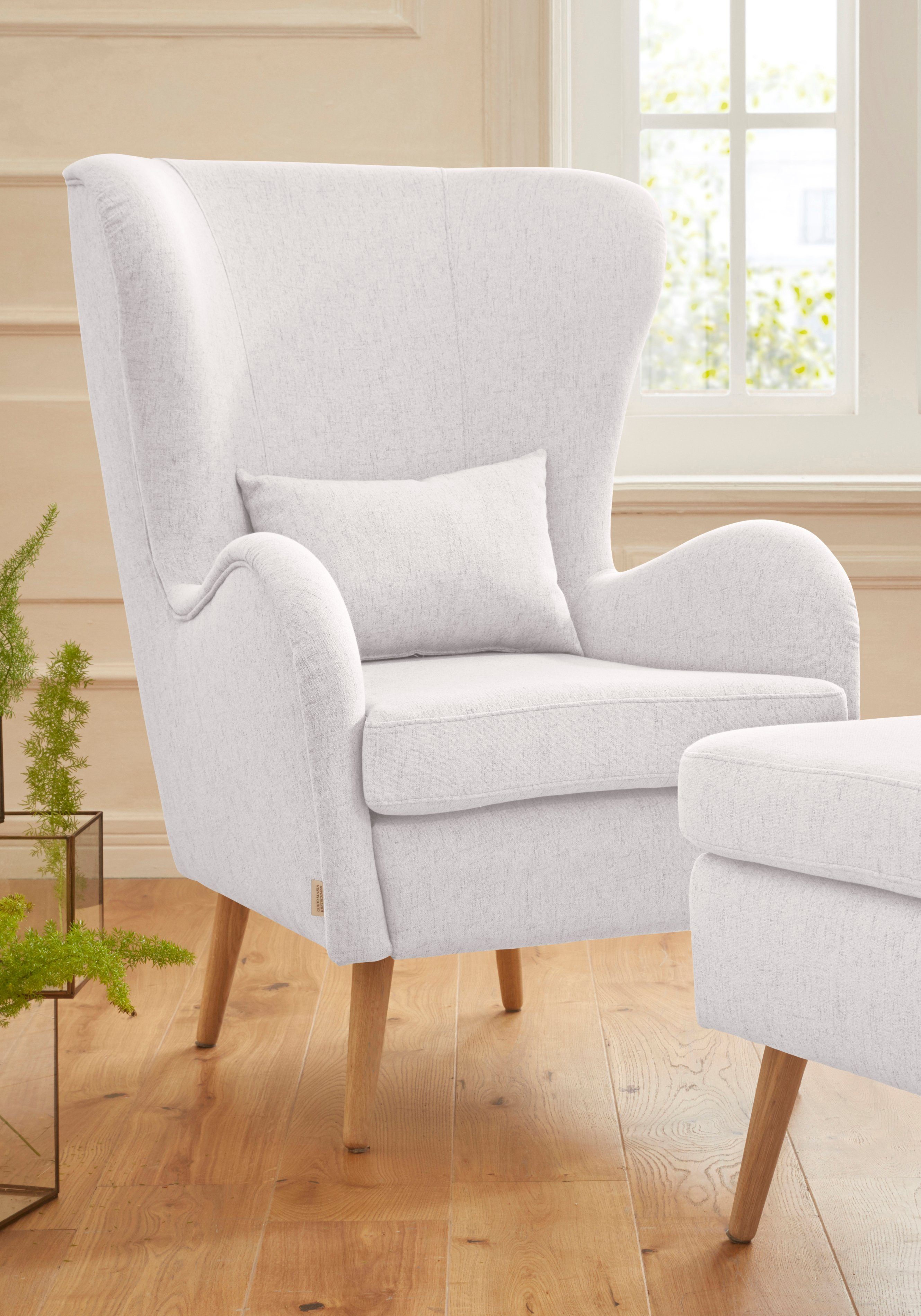 Guido Maria Kretschmer Home&Living Fauteuil Sallito, oorfauteuil, TV-stoel voor woonkamer, ook in velours cord