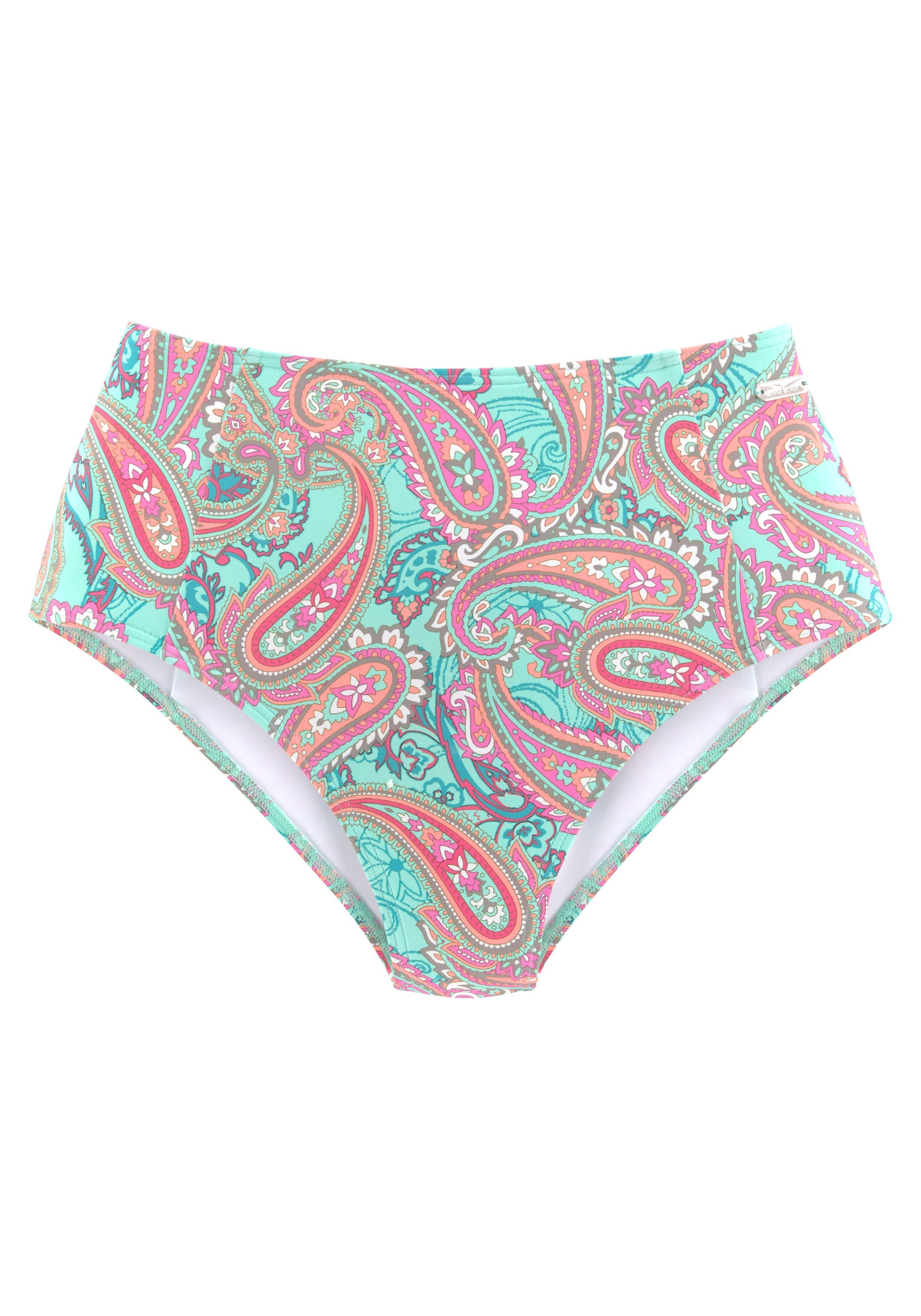 Venice Beach Highwaist-bikinibroekje Paislee extra hoog gesneden, zachte microvezel, met gerecycled polyamide