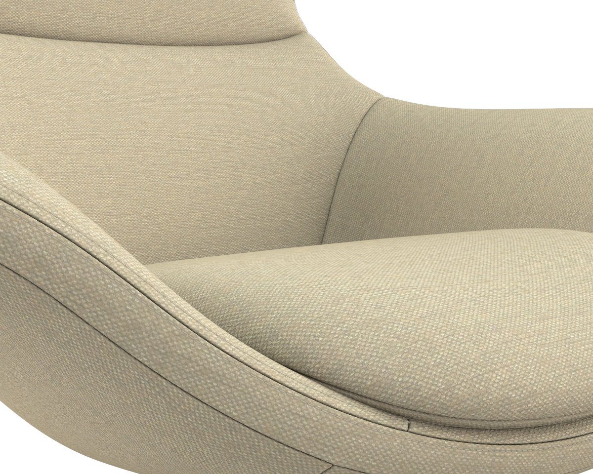 FLEXLUX Oorfauteuil Stilo relaxstoel, TV-stoel Solitaire, stijlicoon, draaibaar, aluminium basis