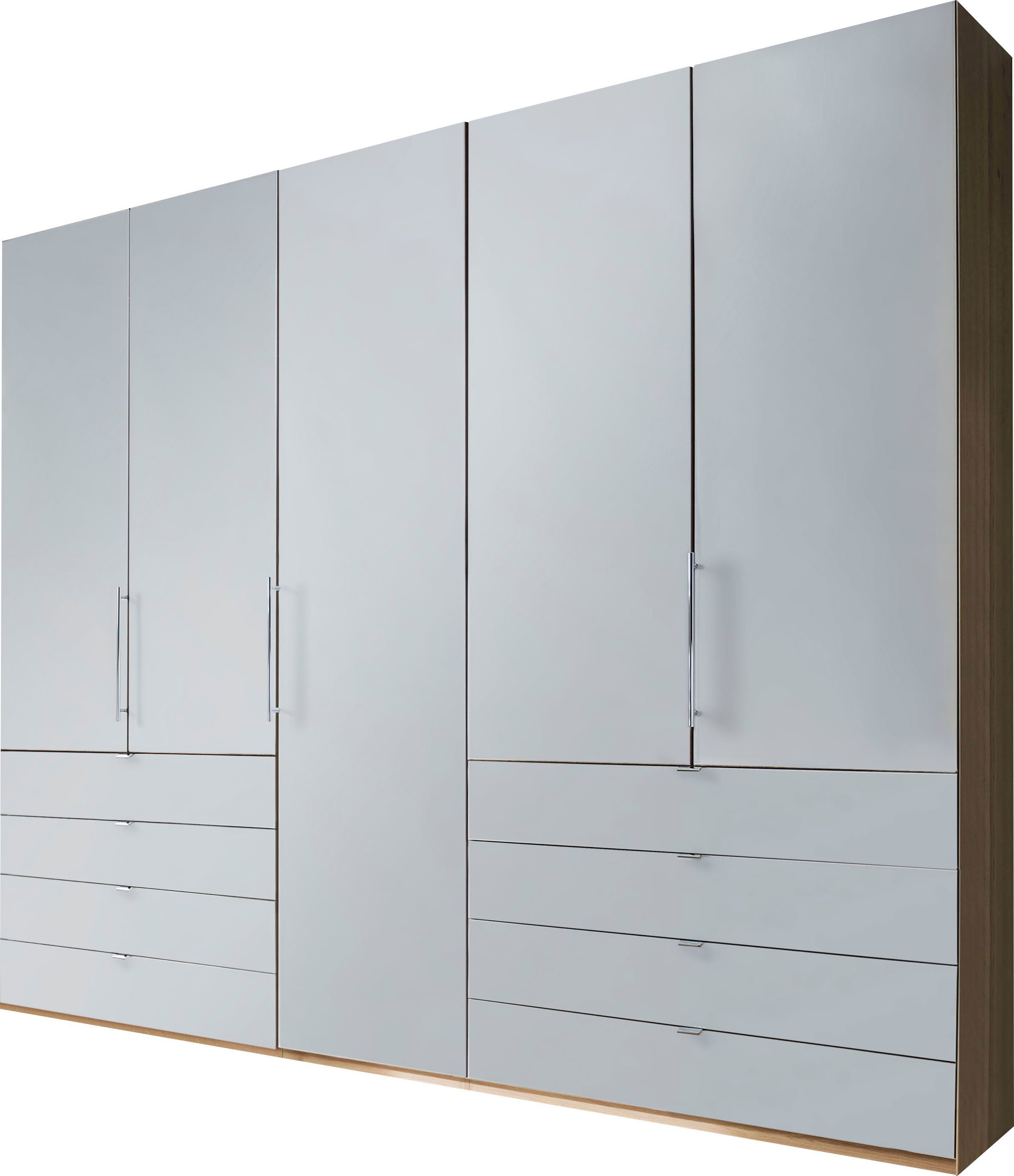 WIEMANN Vouwdeurkast Loft, hoogwaardige glazen voorkant, metalen handgrepen, veel opbergruimte garderobekasten beige