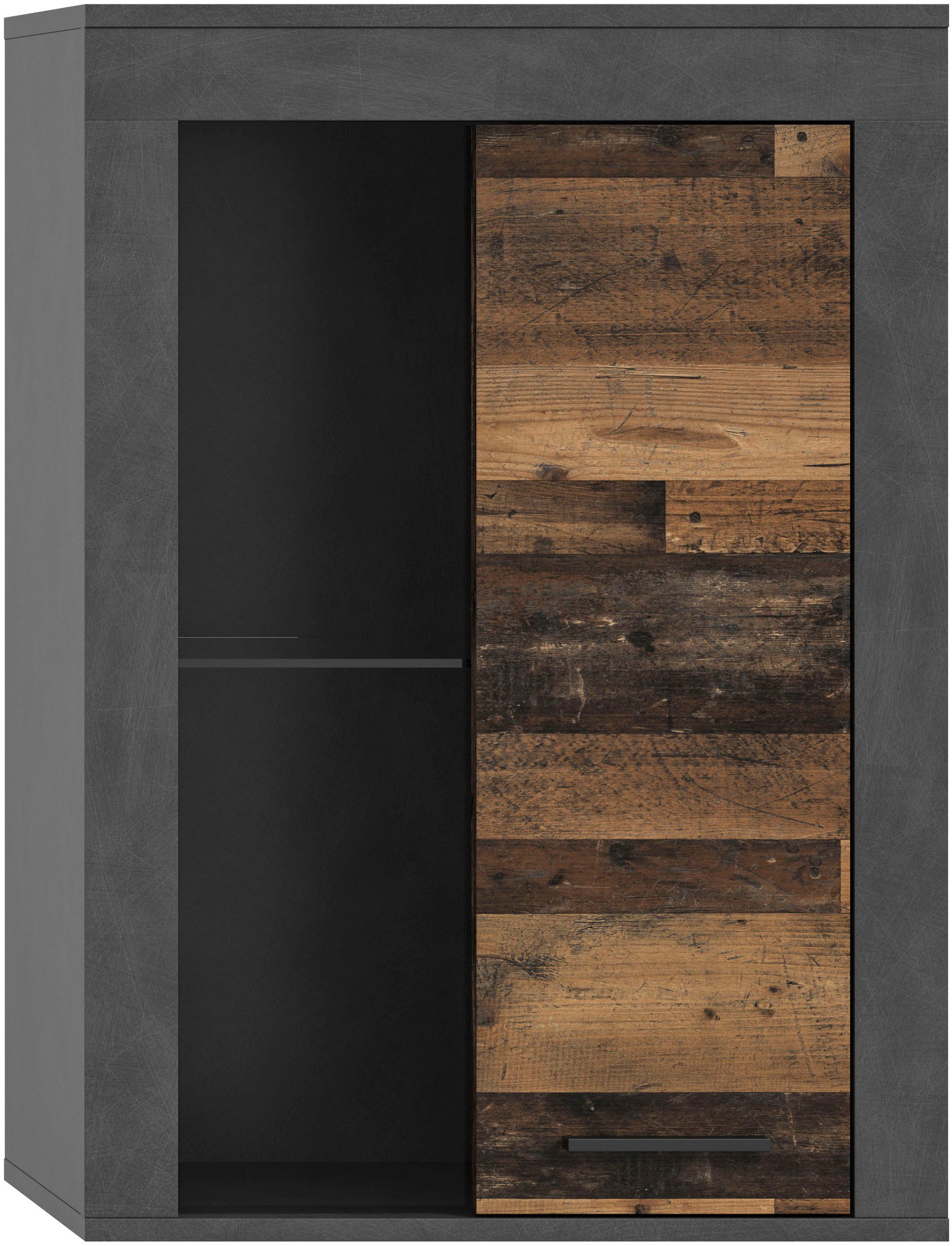 INOSIGN Vitrinekast Aosta, breedte 60 cm, staand of hangend, in verschillende kleuren Deurafdichting verwisselbaar, 1 glazen inlegvloer, hangvitrine, staande vitrine