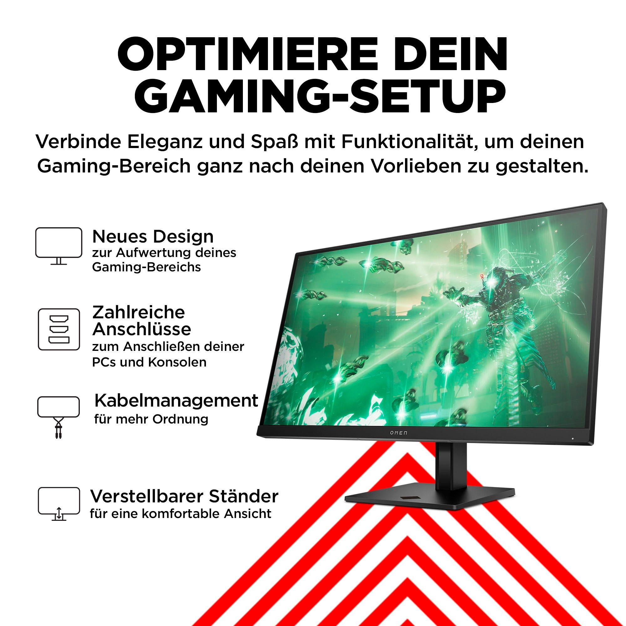 HP Gaming-monitor OMEN 27q (HSD-0156-A), 68,6 cm / 27", QHD