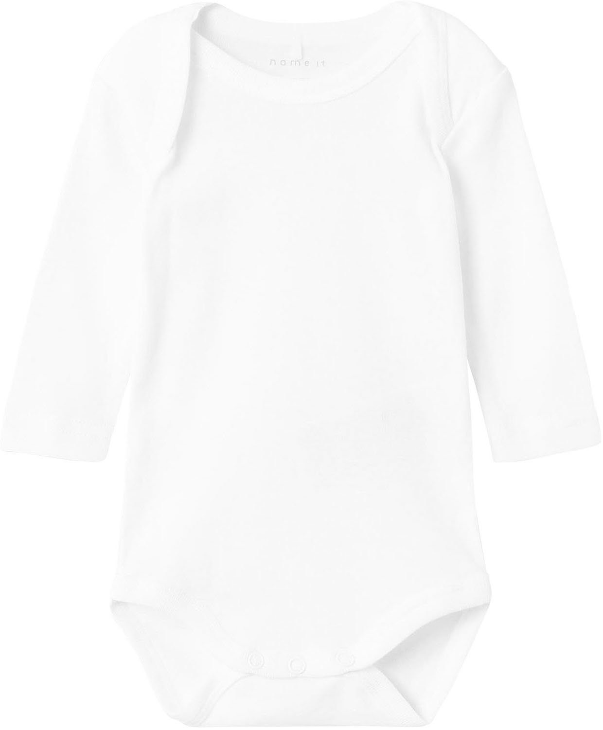 Name It Pyjama NBNBODY 2P LS SOLID WHITE NOOS (set, 2-delig)