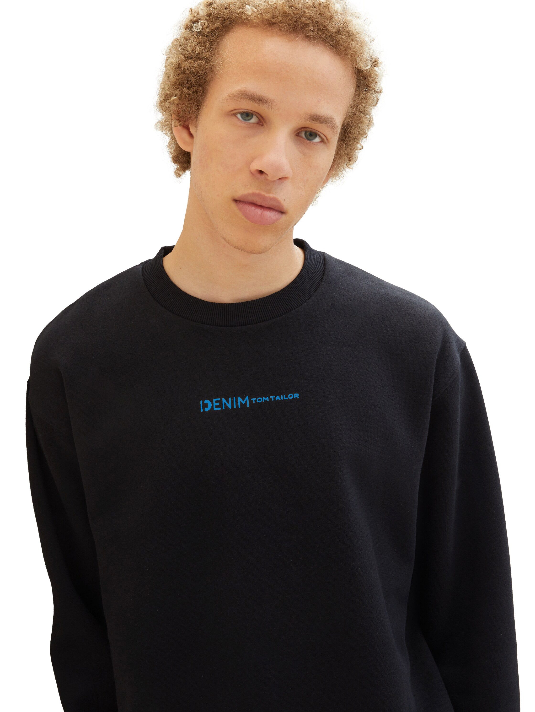 Tom Tailor Denim Sweatshirt met logo-frontprint