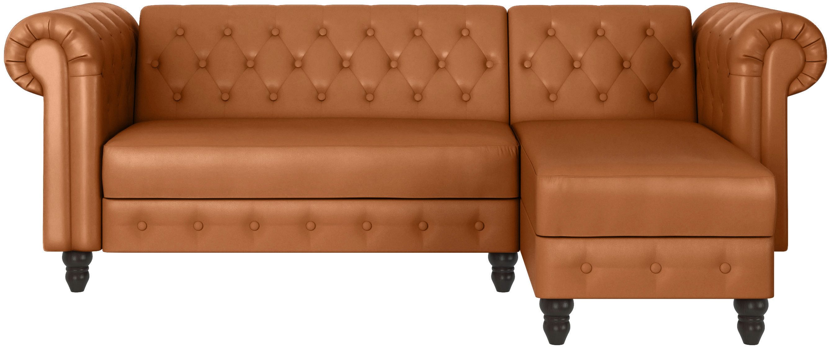 Dorel Home Hoekbank Felix, L-model, 241 cm (ligoppervlak108x195 cm), récamier verwisselbaar,