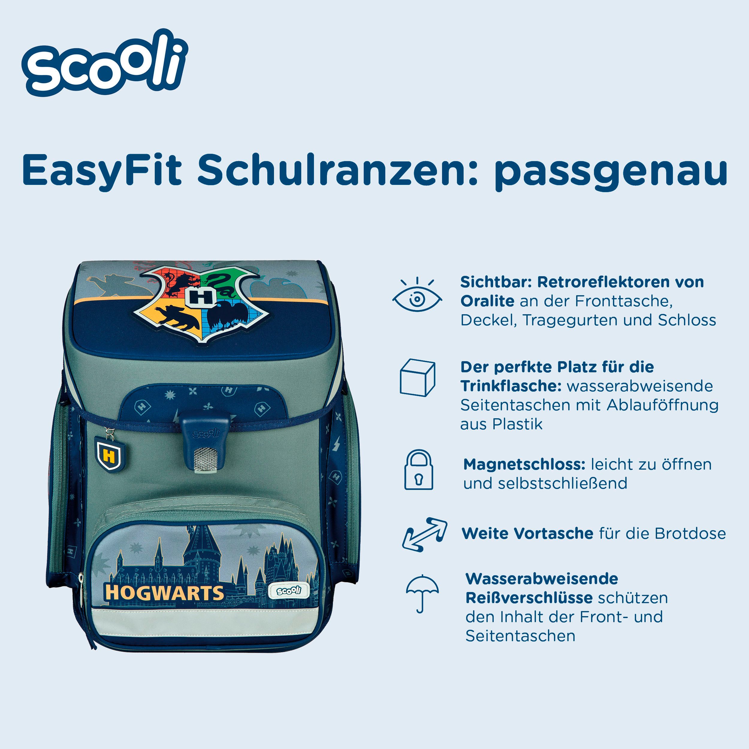 Scooli Schooltas EasyFit, Harry Potter Hogwarts (set, 5-delig)