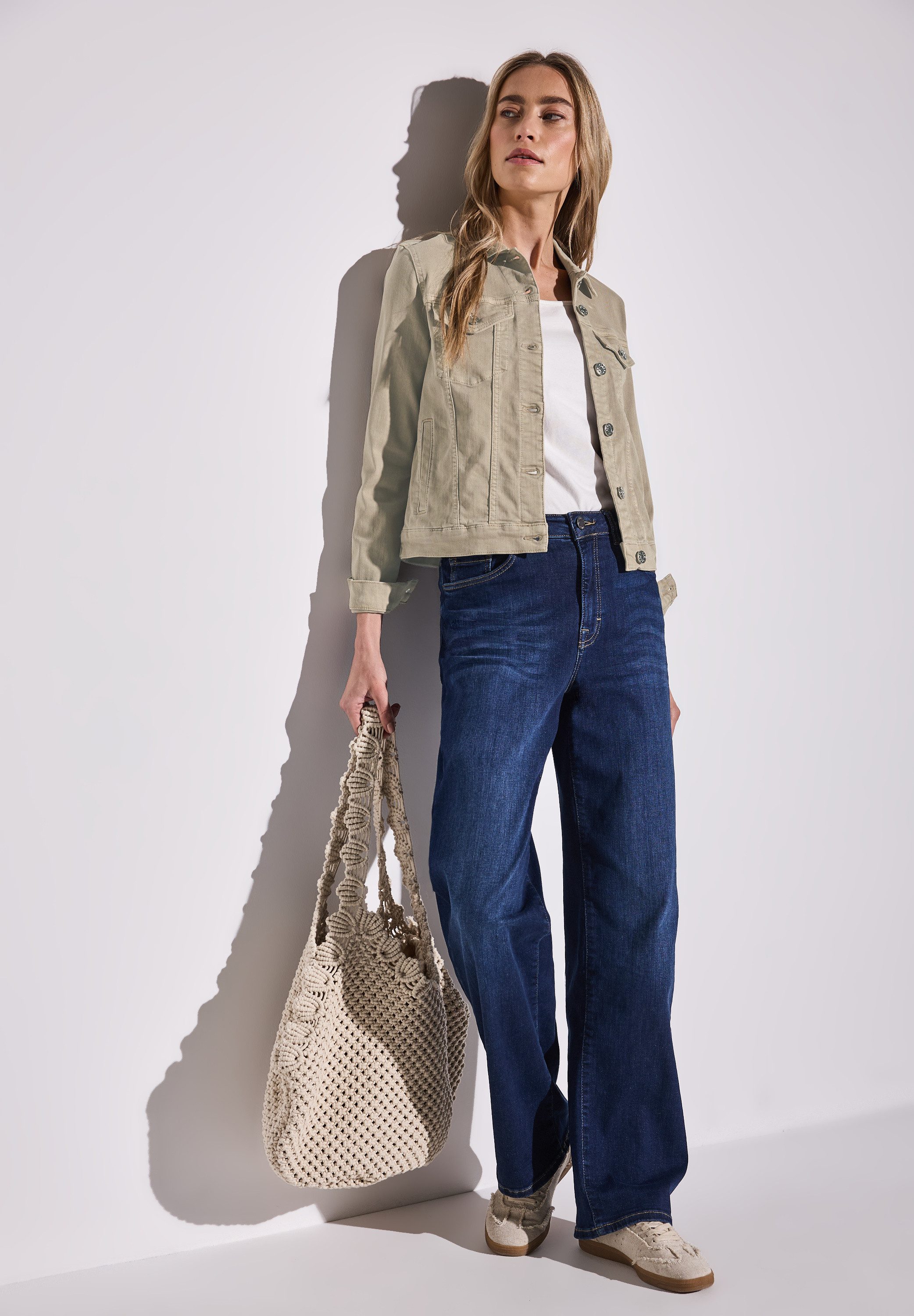 STREET ONE Jeansjack met stretch en knoopsluiting