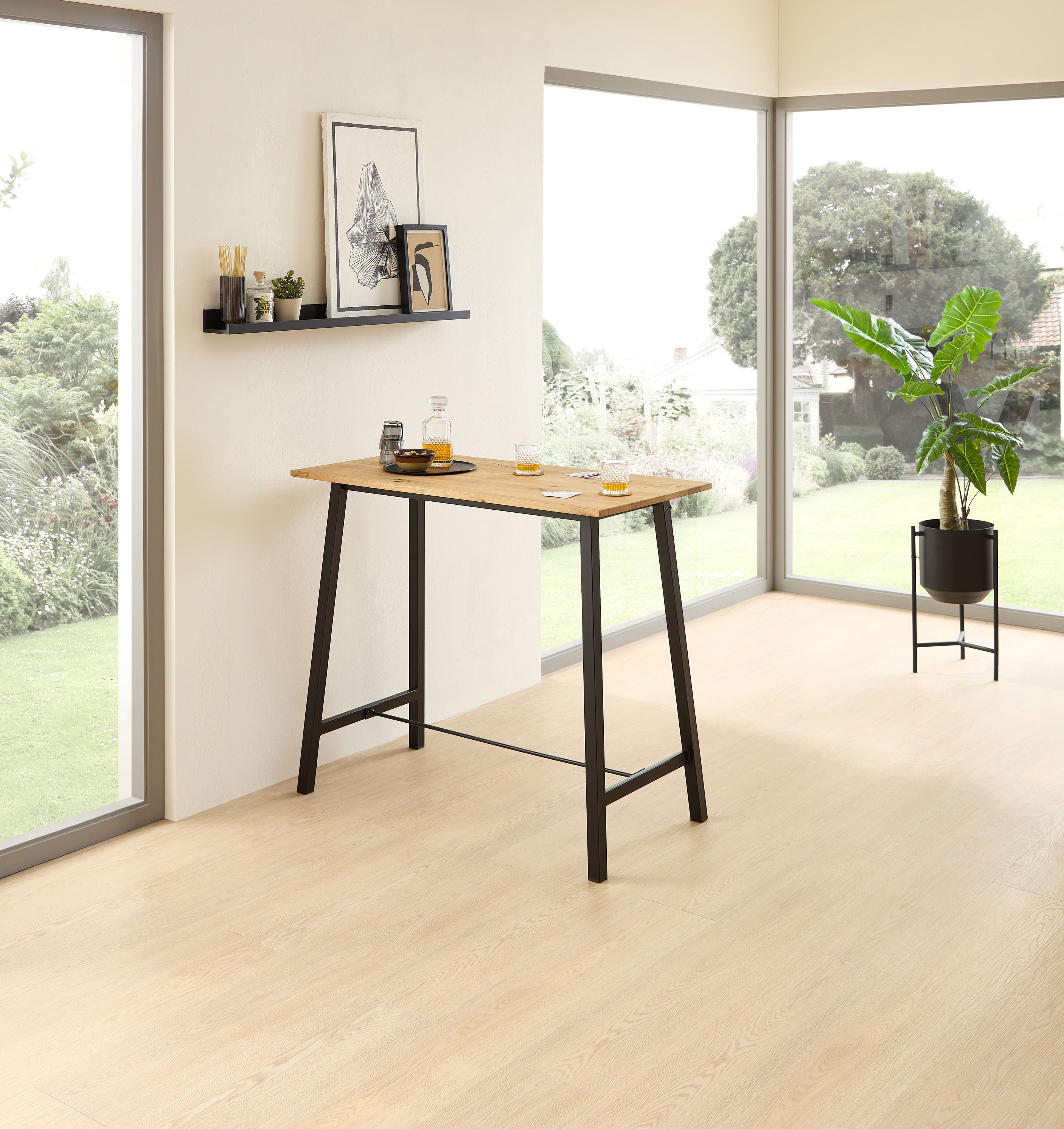 Stolkom Bartafel Kent eik massief hout geolied, hoge tafel BxHxD 120x104x60 cm