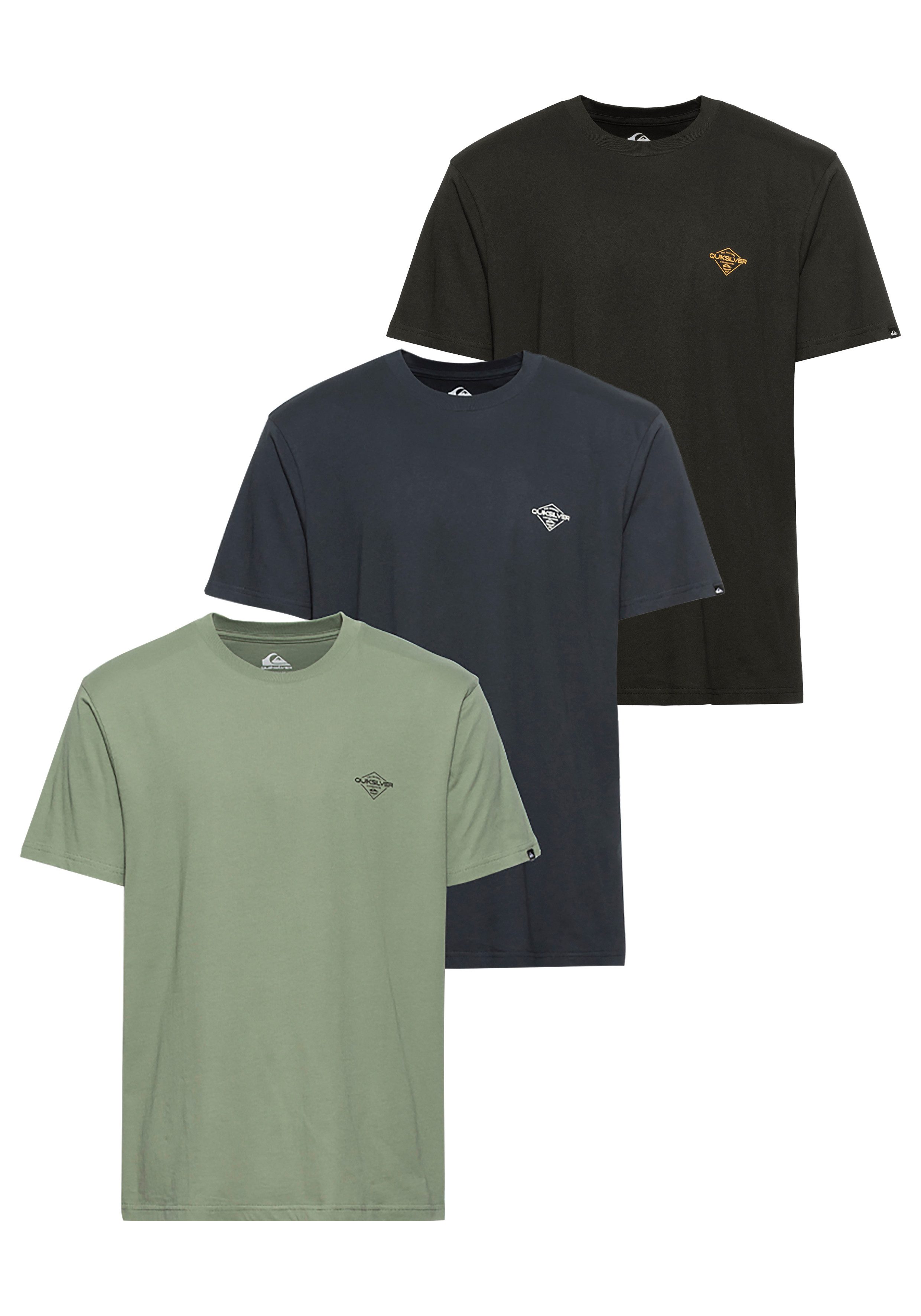 Quiksilver T-shirt DIAMONDS BEST SHORT SLEEVE TEE PACK3 YM (set, 3-delig)