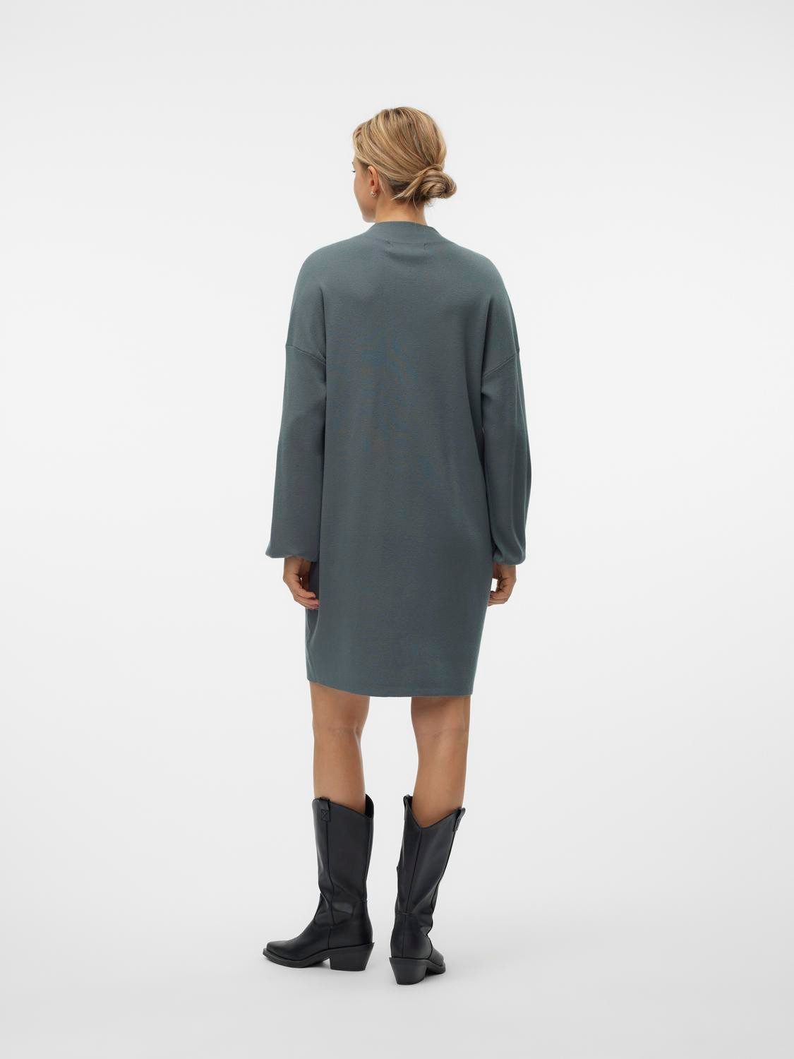 Vero Moda Gebreide jurk VMNANCY LS FUNNELNECK DRESS GA NOOS