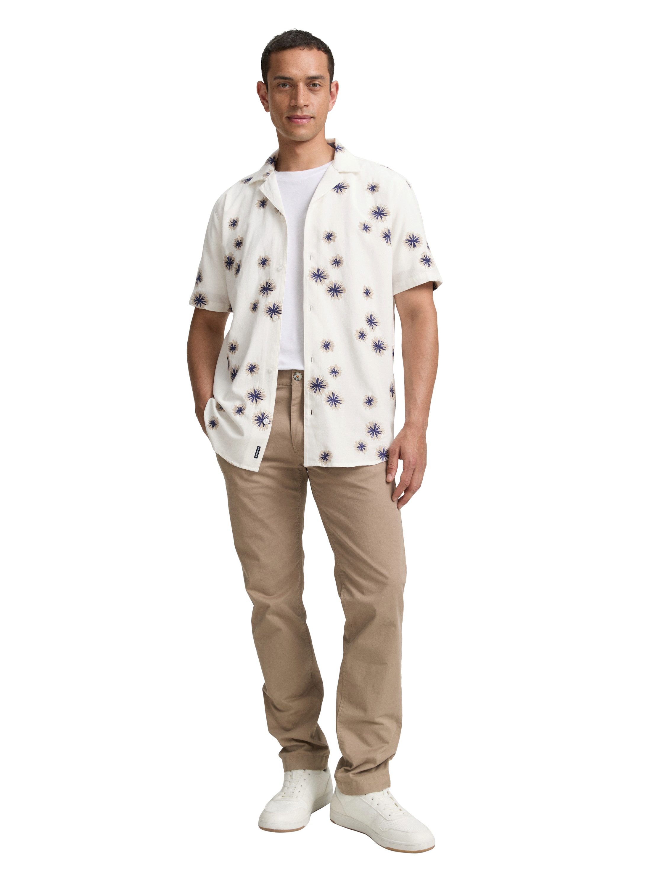 Tom Tailor Overhemd met korte mouwen met bloemachtige prints en viscose