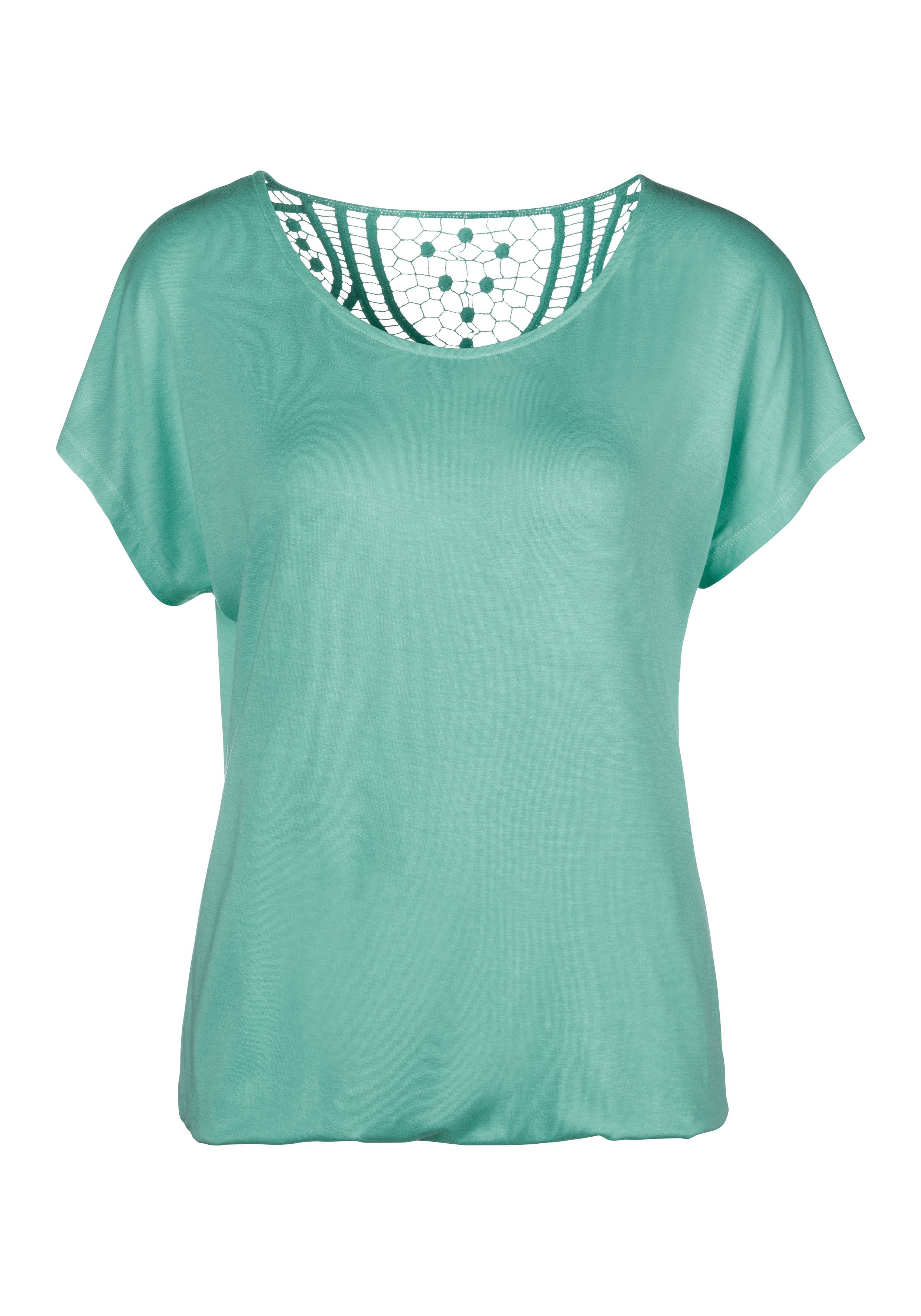 Vivance Shirt met korte mouwen Met haakwerk aan de achterkant (Set van 2)