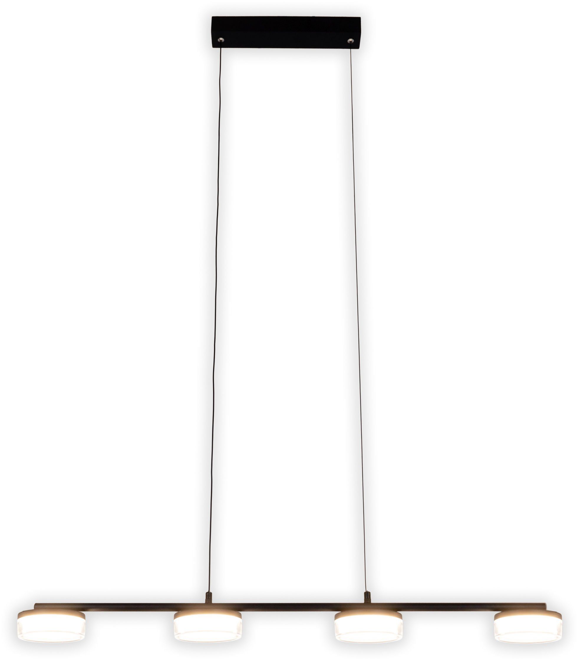 näve Led-hanglamp Cimo traploos dimbaar via wandschakelaar, lichtkleur warmwit, zwart (1 stuk)