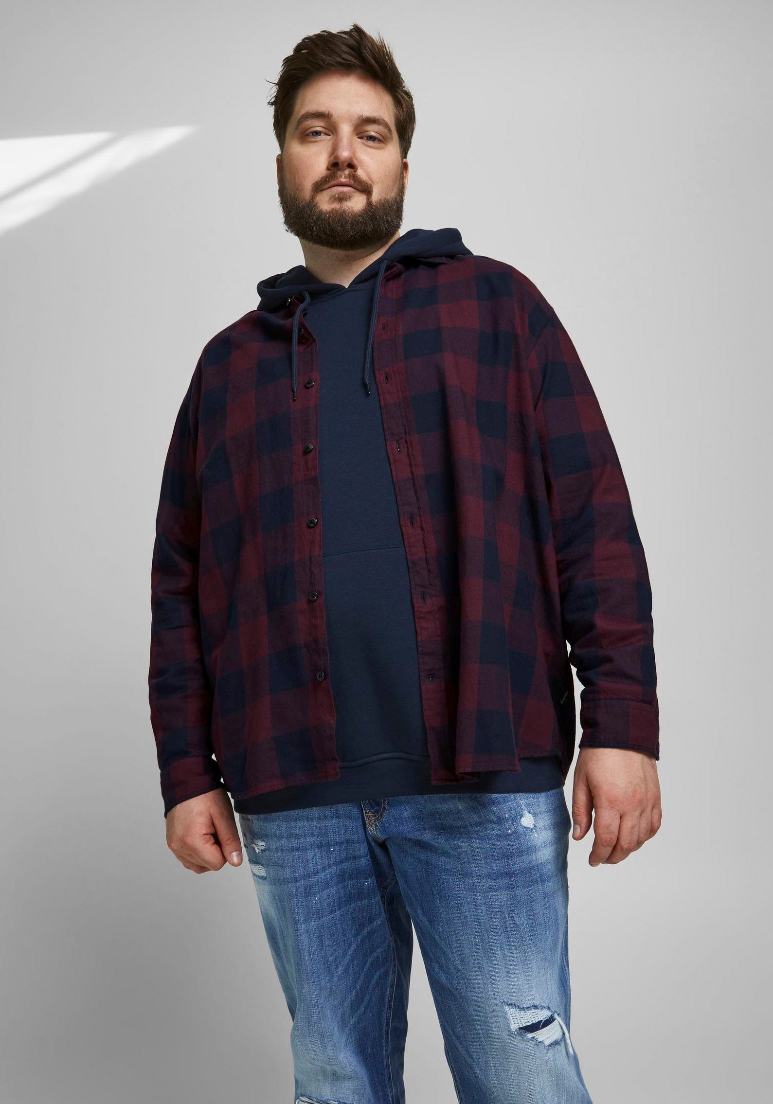 Jack & Jones PlusSize Geruit overhemd GINGHAM TWILL SHIRT