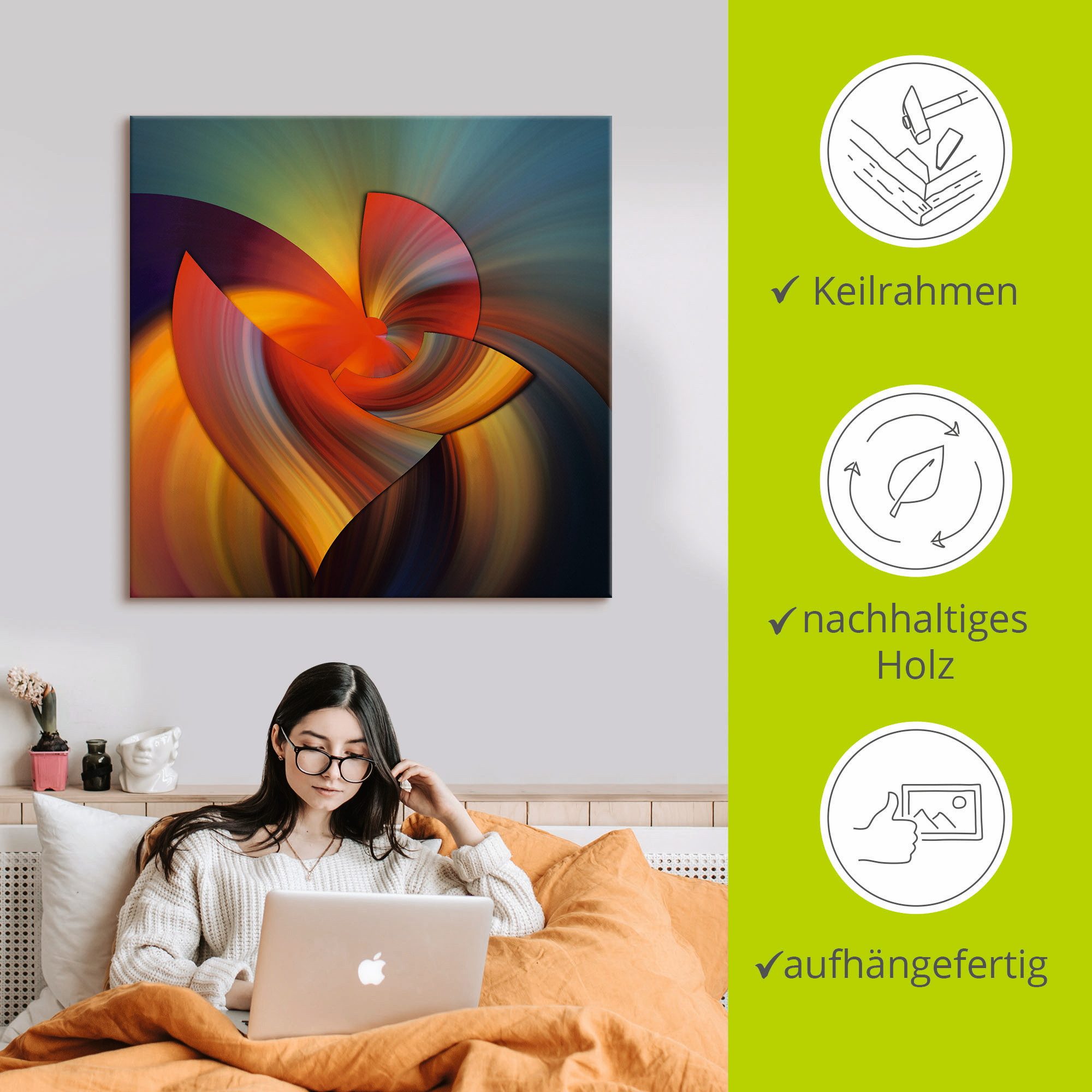 Artland Artprint Abstract in multicolour als artprint op linnen, poster, muursticker in verschillende maten
