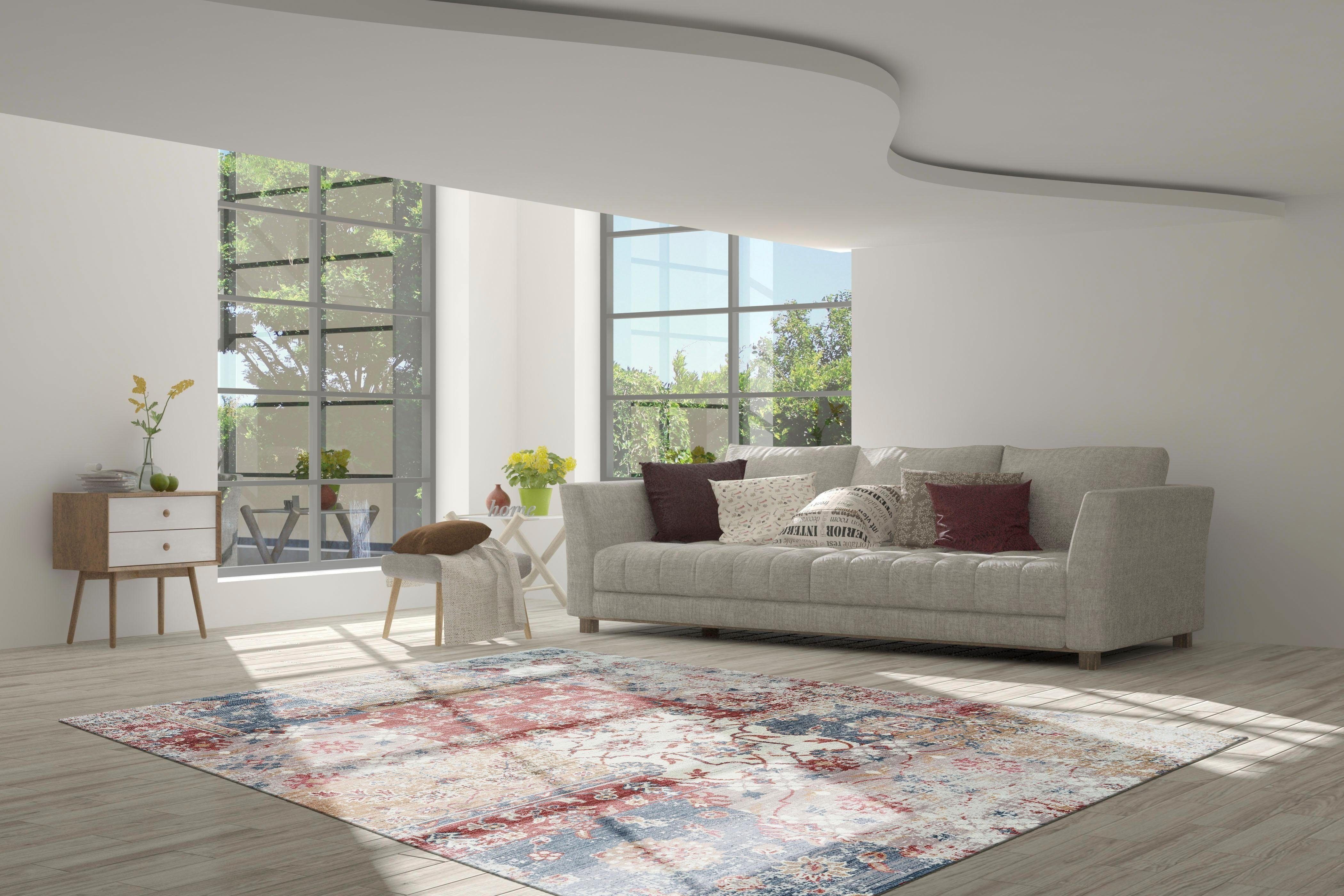 calo-deluxe Vloerkleed Emin 1003 puur katoen, woonkamer