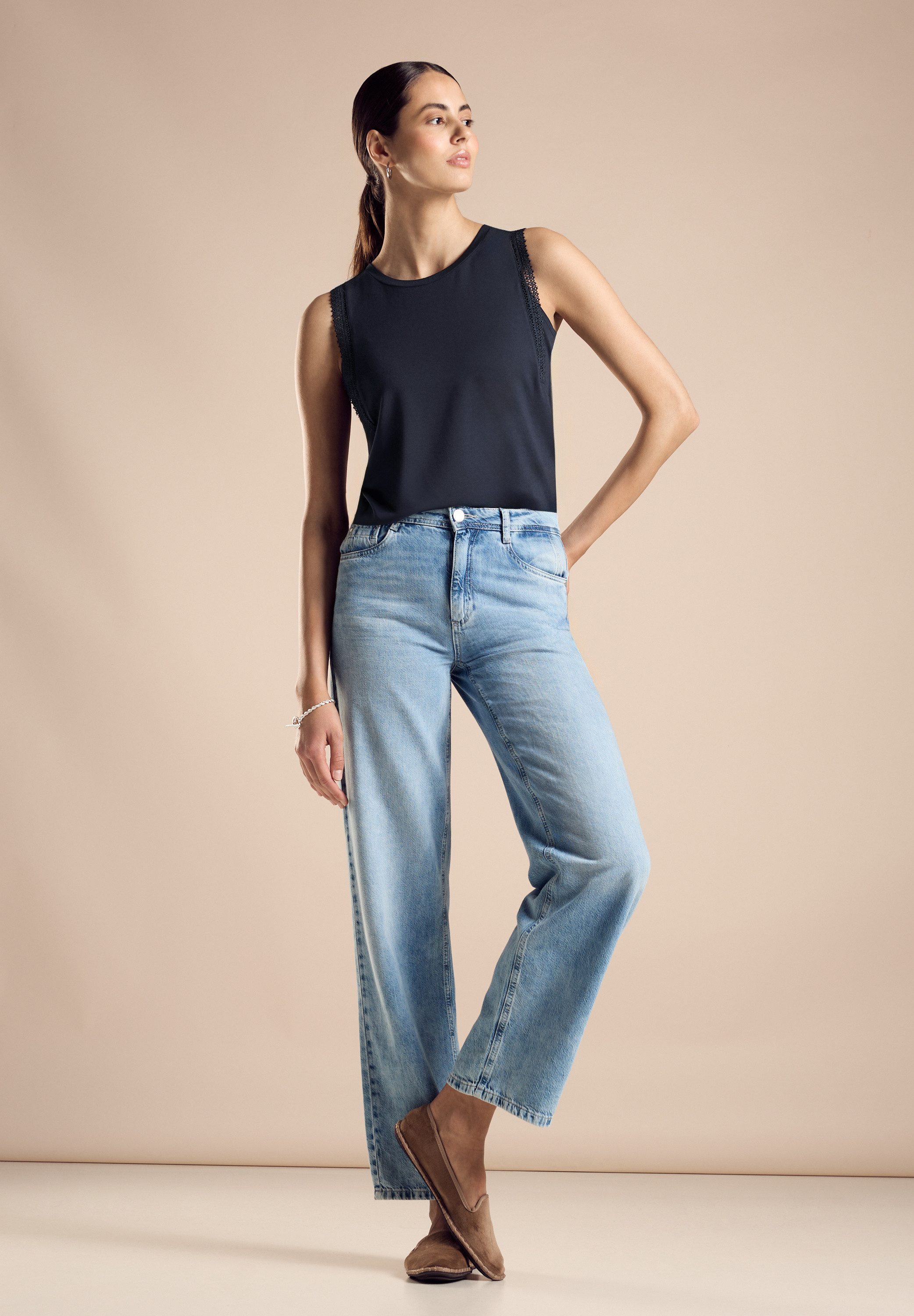 STREET ONE Shirttop met haakdetail