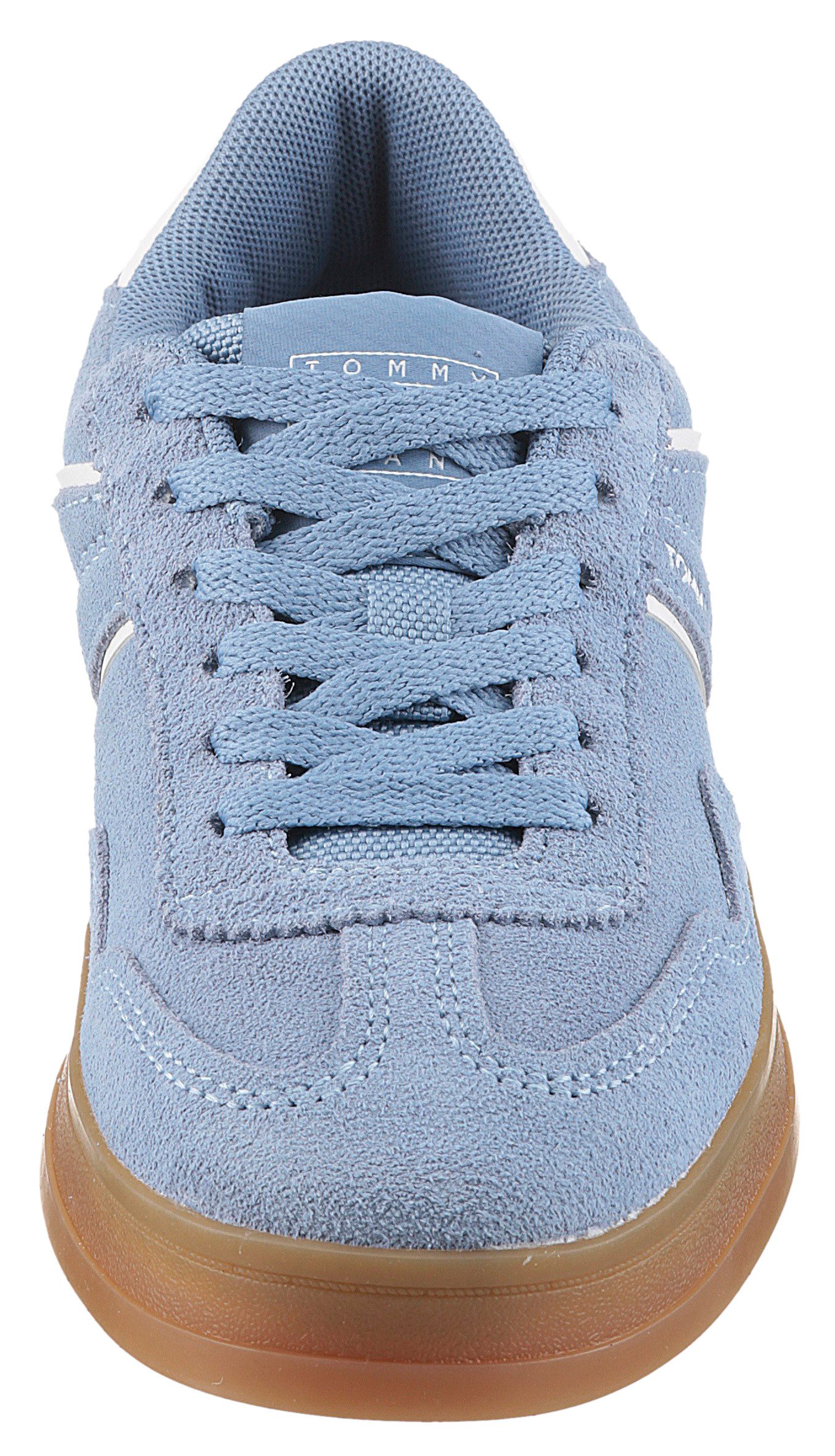TOMMY JEANS Plateausneakers THE GREENWICH SUEDE vrijetijdsschoen, lage schoen, veterschoen met gepolsterde schacht