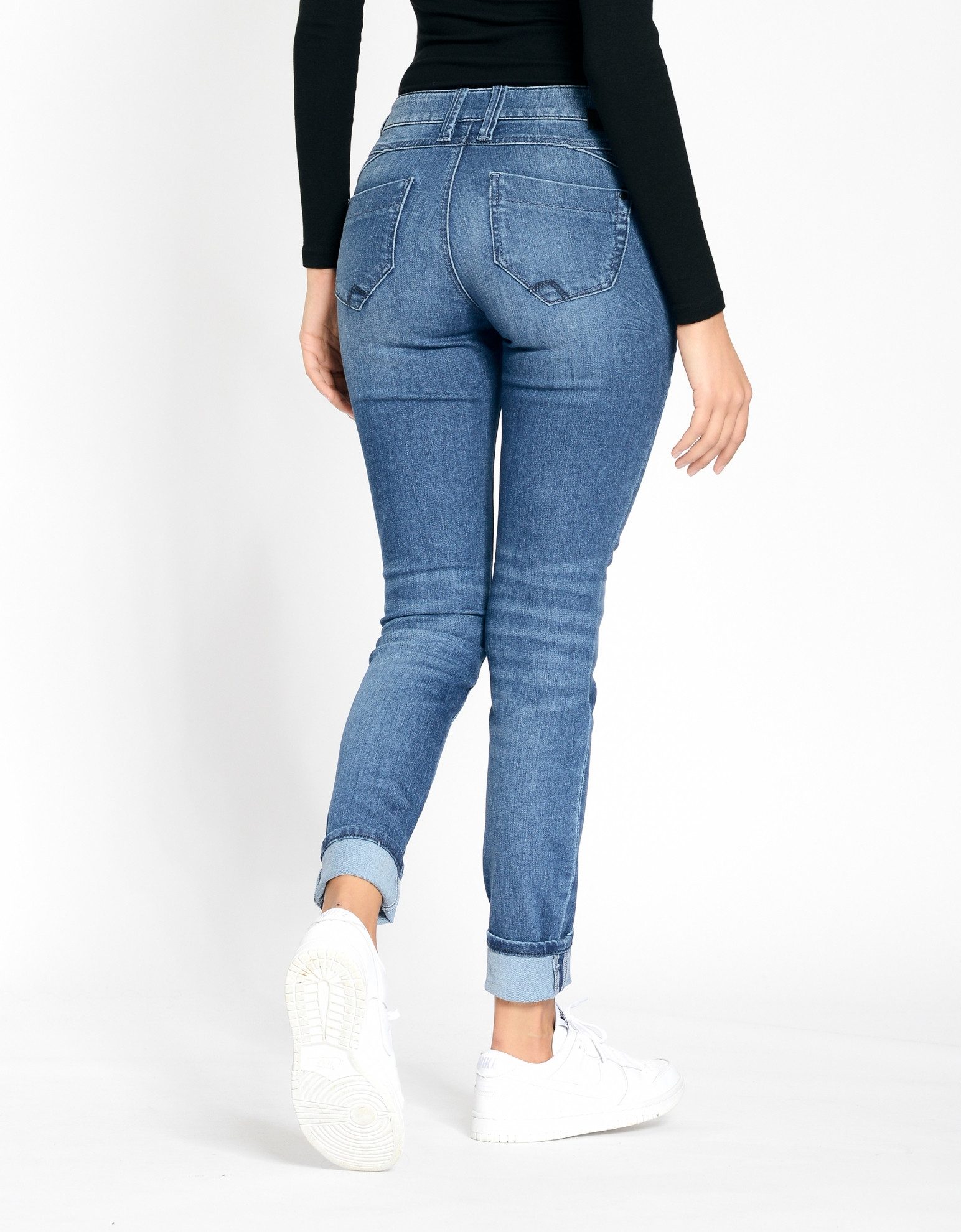 GANG Skinny fit jeans 94NIKITA met een rit-detail aan de kleingeldzakje