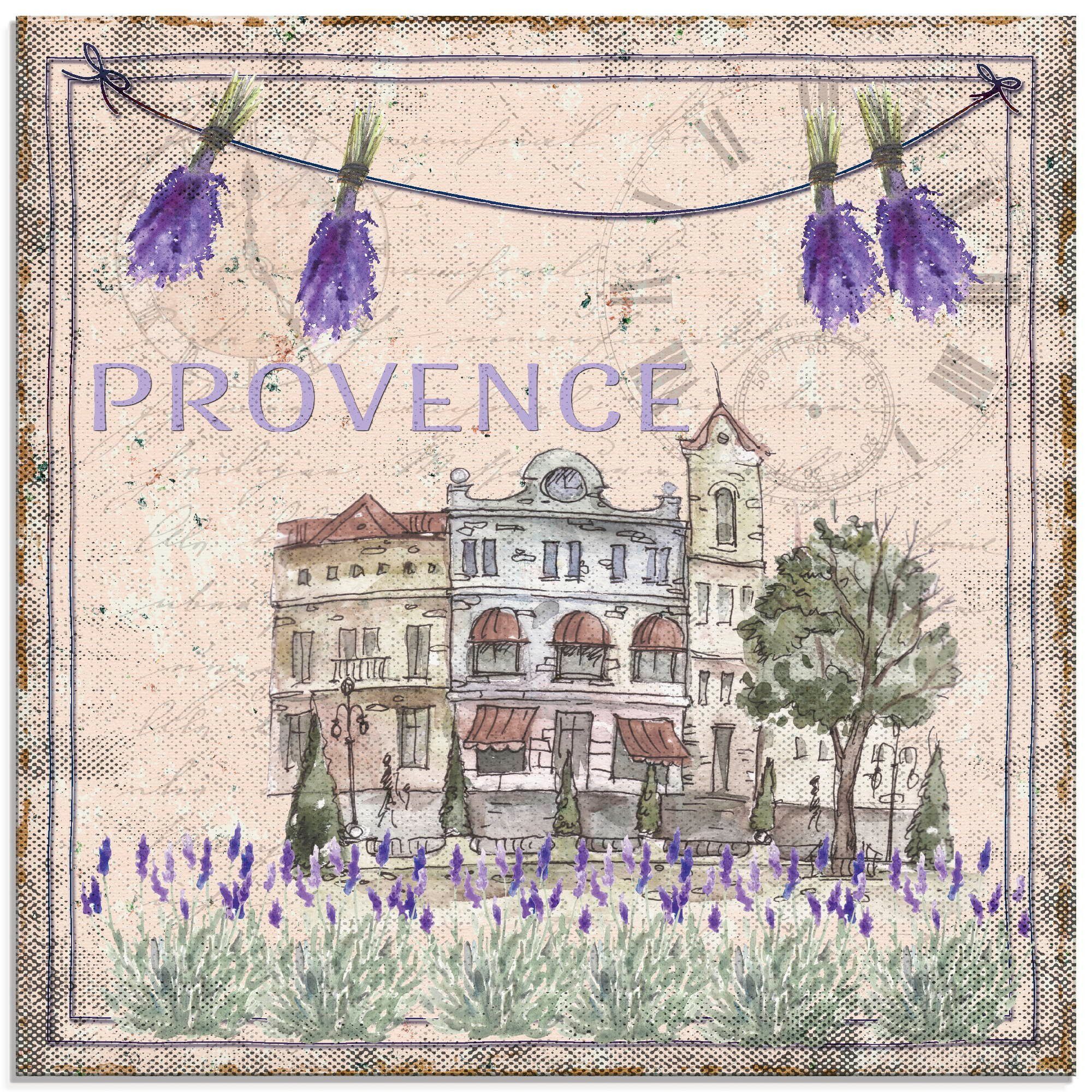 Artland Print op glas Provence-Mijn liefde (1 stuk)