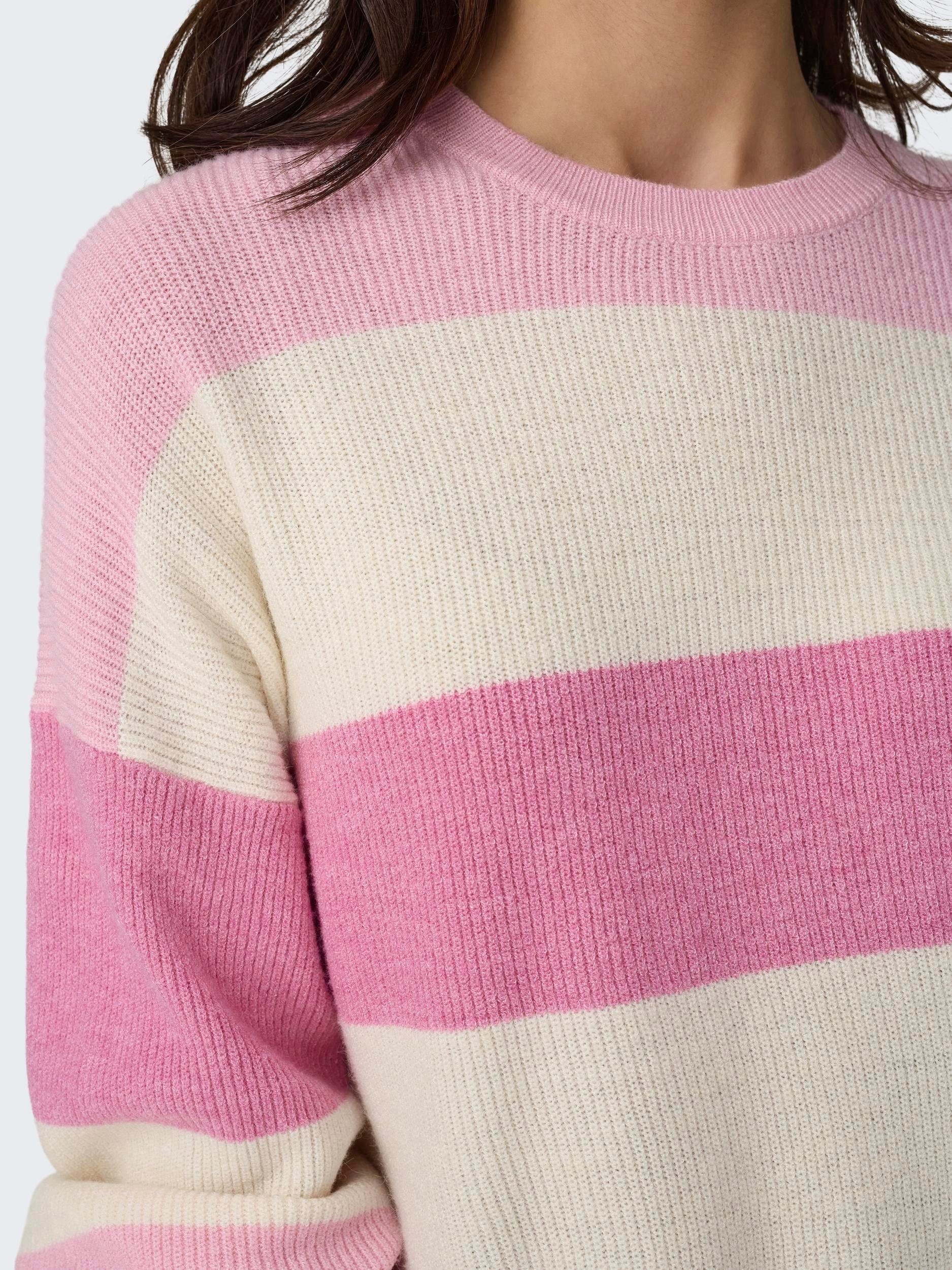 Only Gebreide trui ONLATIA L S STRIPE PULLOVER KNT NOOS
