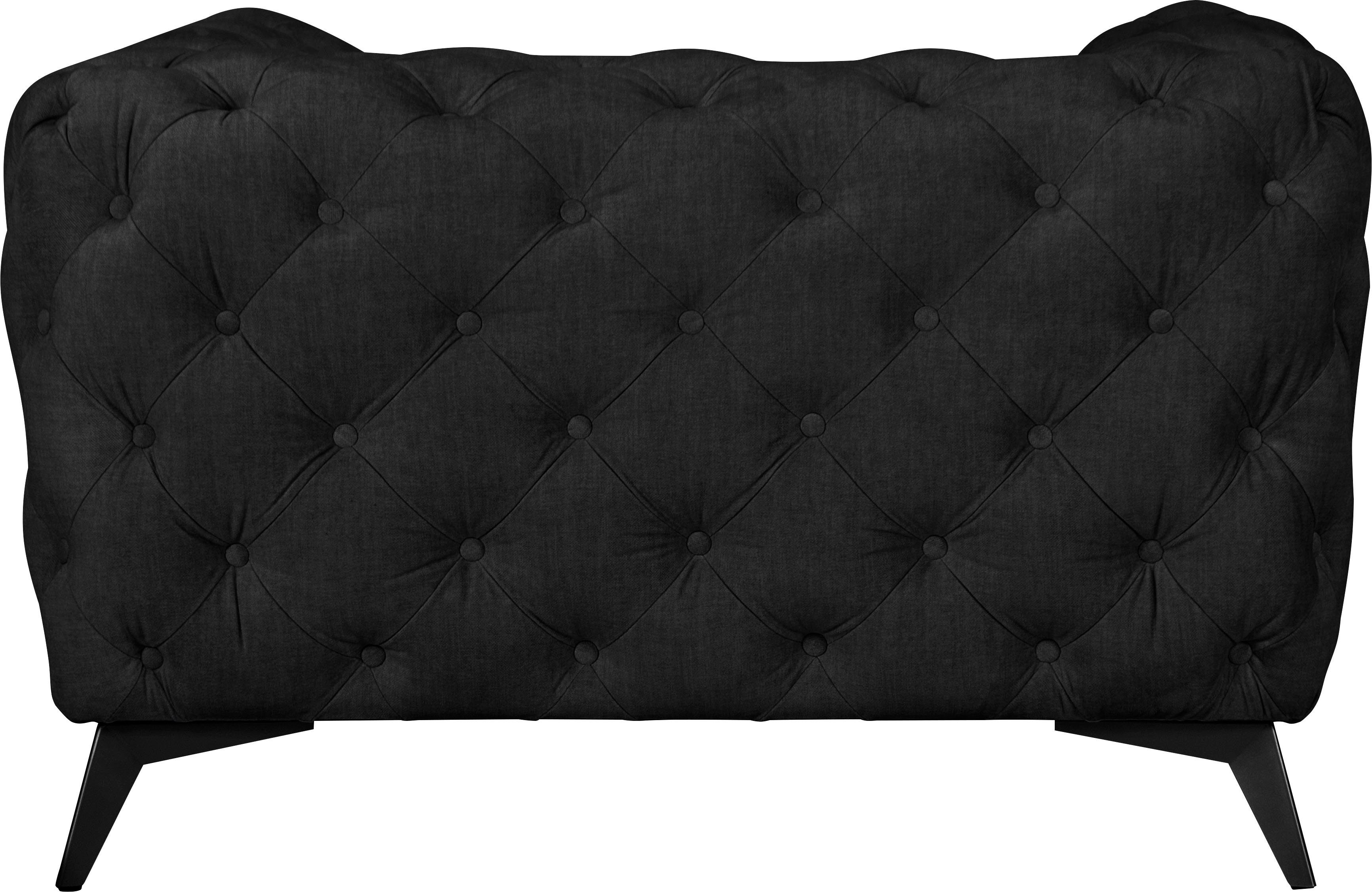 Leonique Chesterfield-fauteuil Glynis Fauteuil luxueuze capitonnage, moderne chesterfield look, kleur van de poten ter keuze