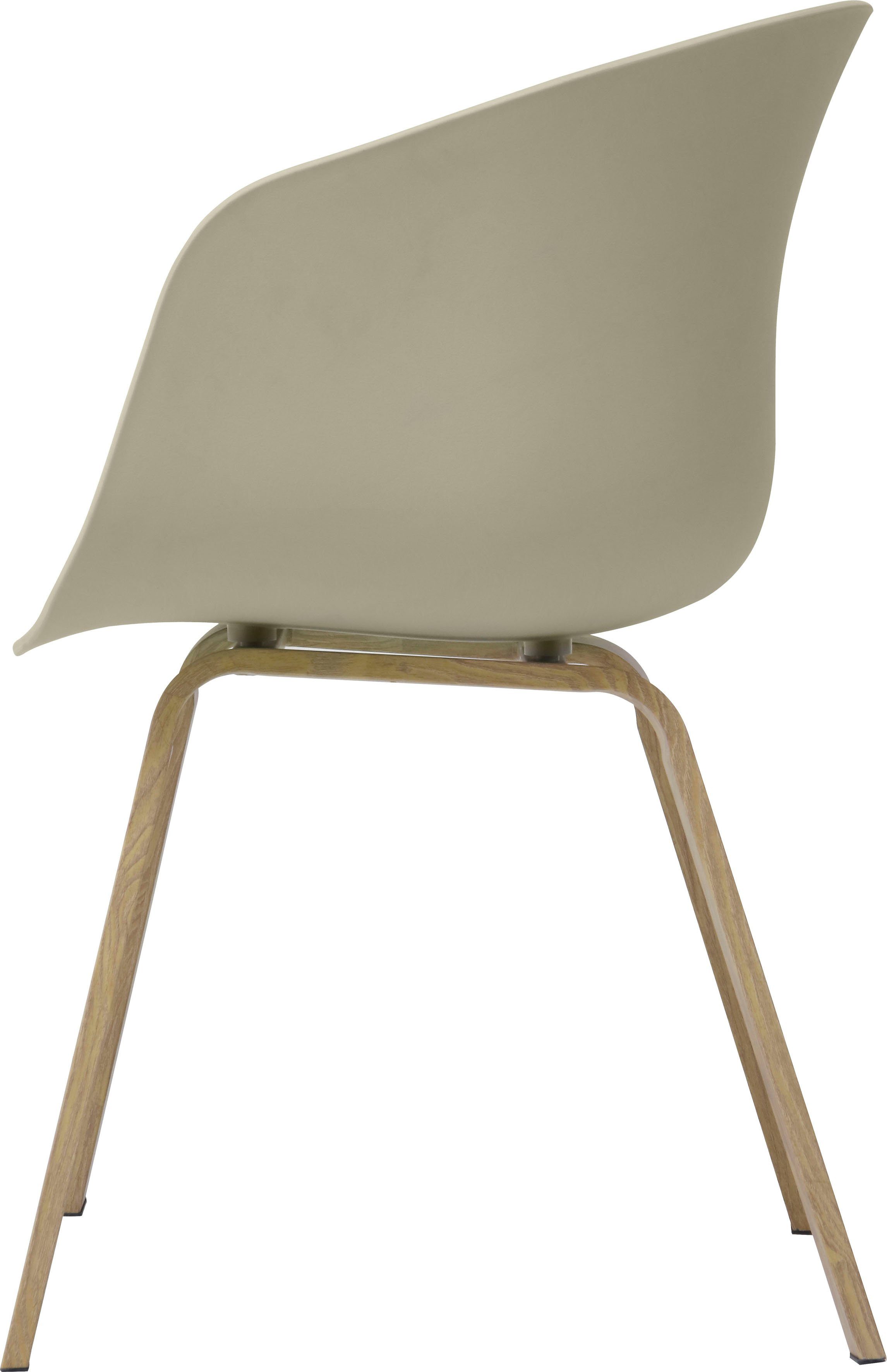 SalesFever Kuipstoel Metalen poten in hout-look (set, 2 stuks)