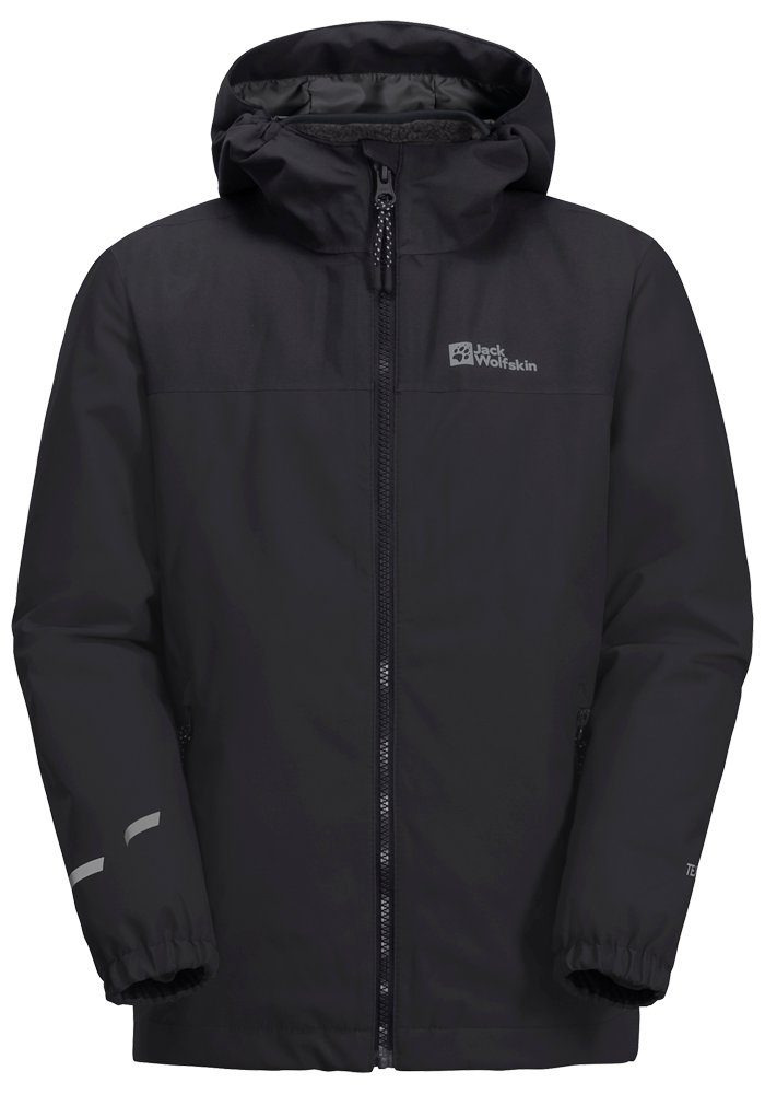 Jack Wolfskin Functioneel 3-in-1-jack SNOWCURL 3IN1 JACKET K kinderen jassen maat 92 zwart