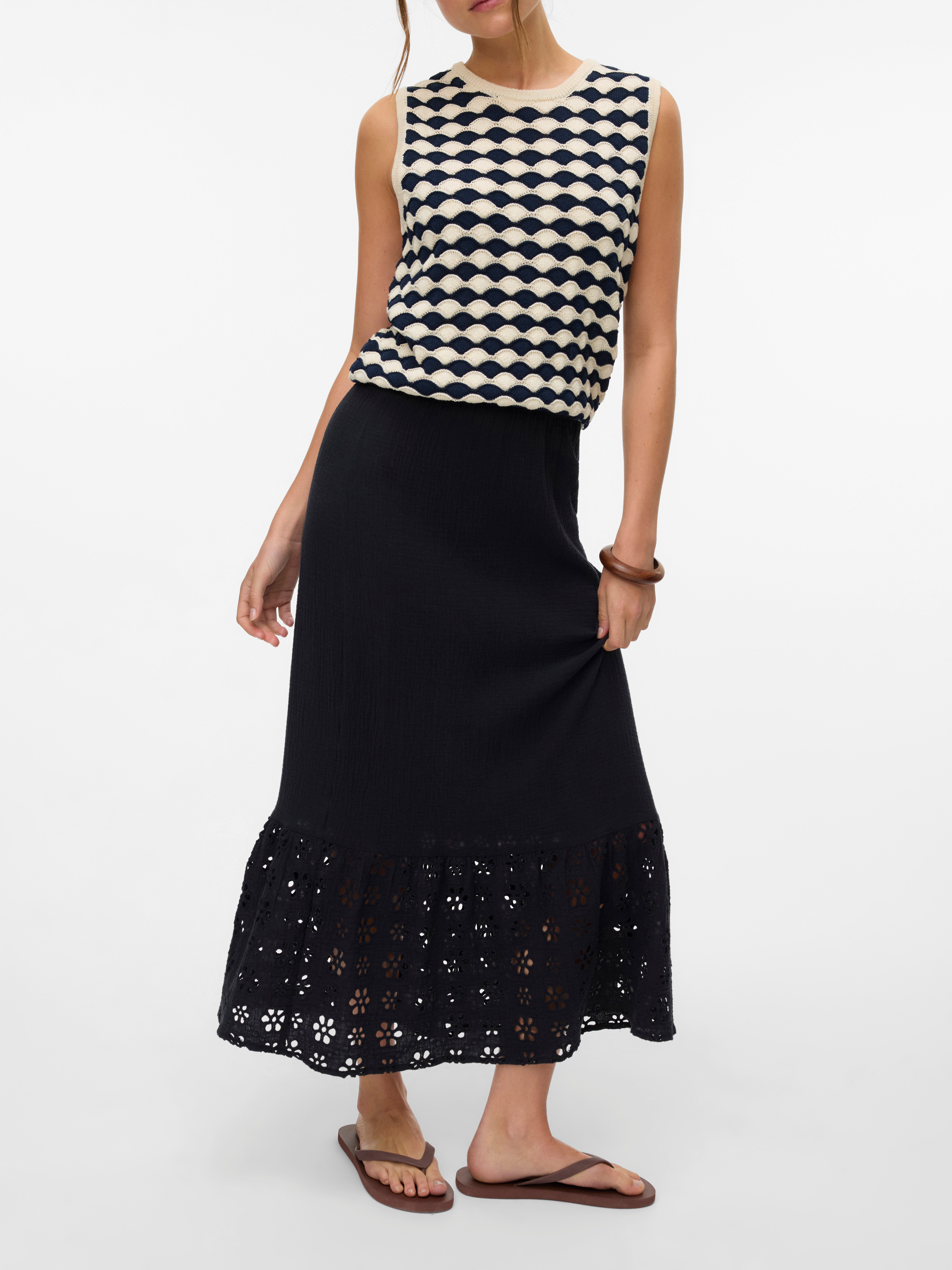 Vero Moda Maxirok VMNATALI HW ANCLE SKIRT WVN GA