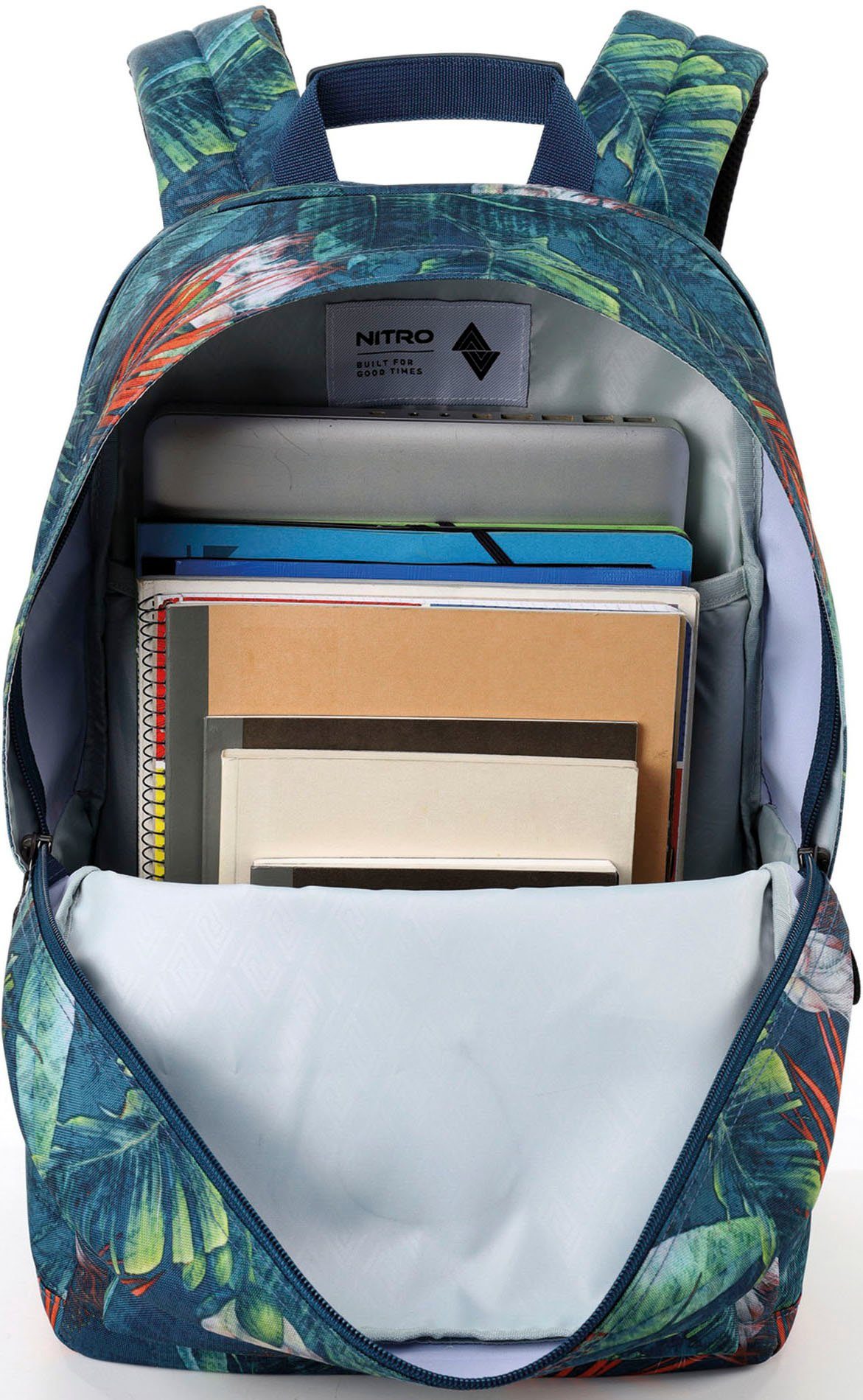 NITRO Vrijetijdsrugzak Urban Plus Daypack, streetpack in retro-stijl, alledaagse rugzak, schoolrugzak