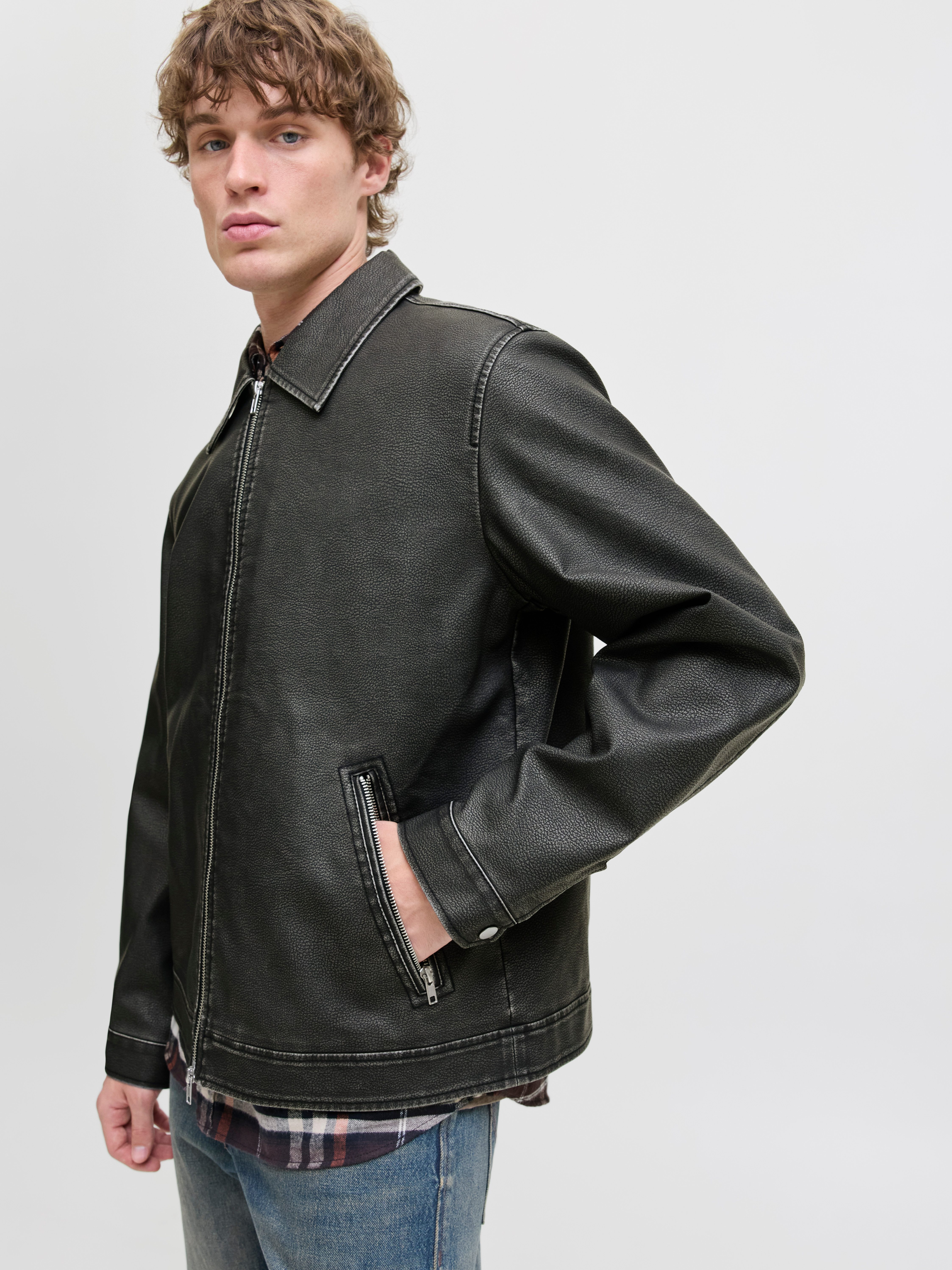 Jack & Jones Bikerjack JJECASABLANCA PU JACKET NOOS