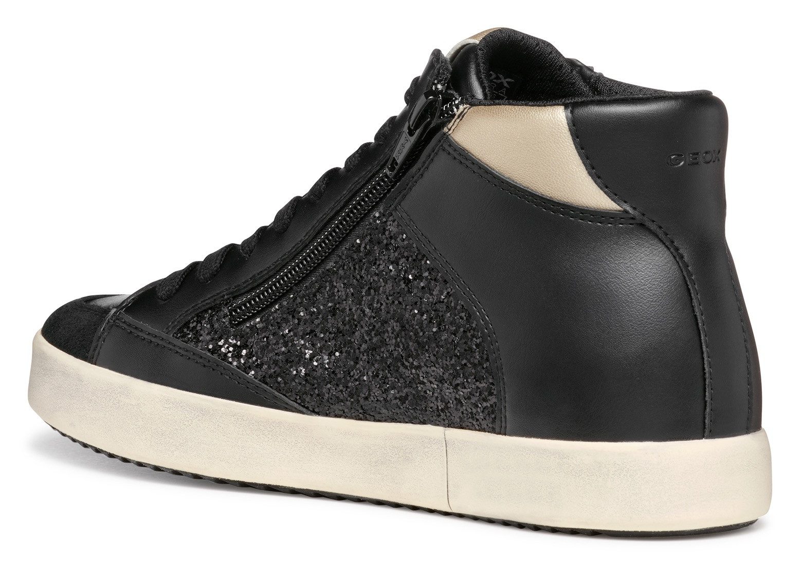 Geox Sneakers D BLOMIEE H High top sneaker veterschoenen winterlaarzen met gepolsterde schacht