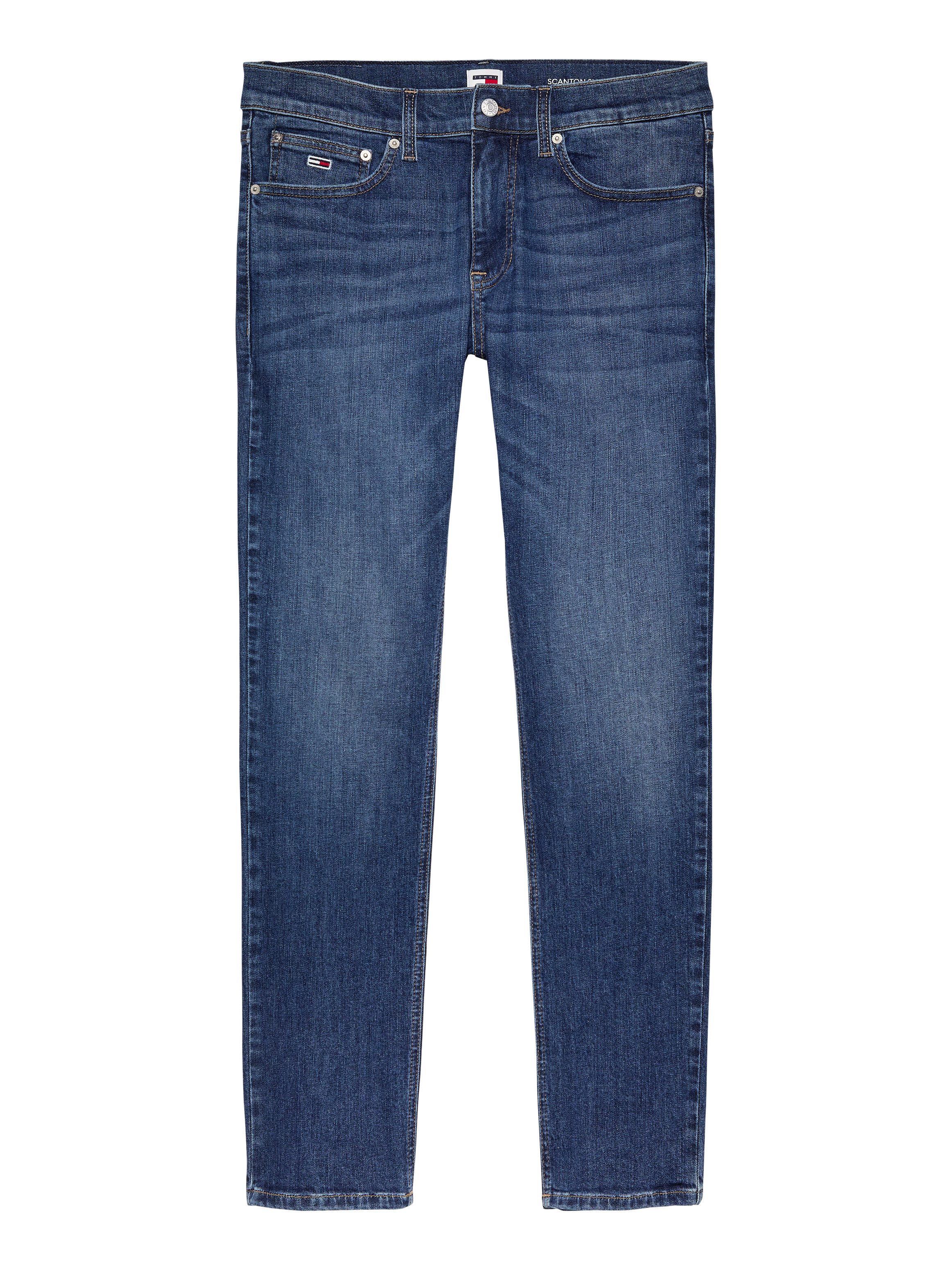 TOMMY JEANS Slim fit jeans SCANTON SLIM met gestempeld logo