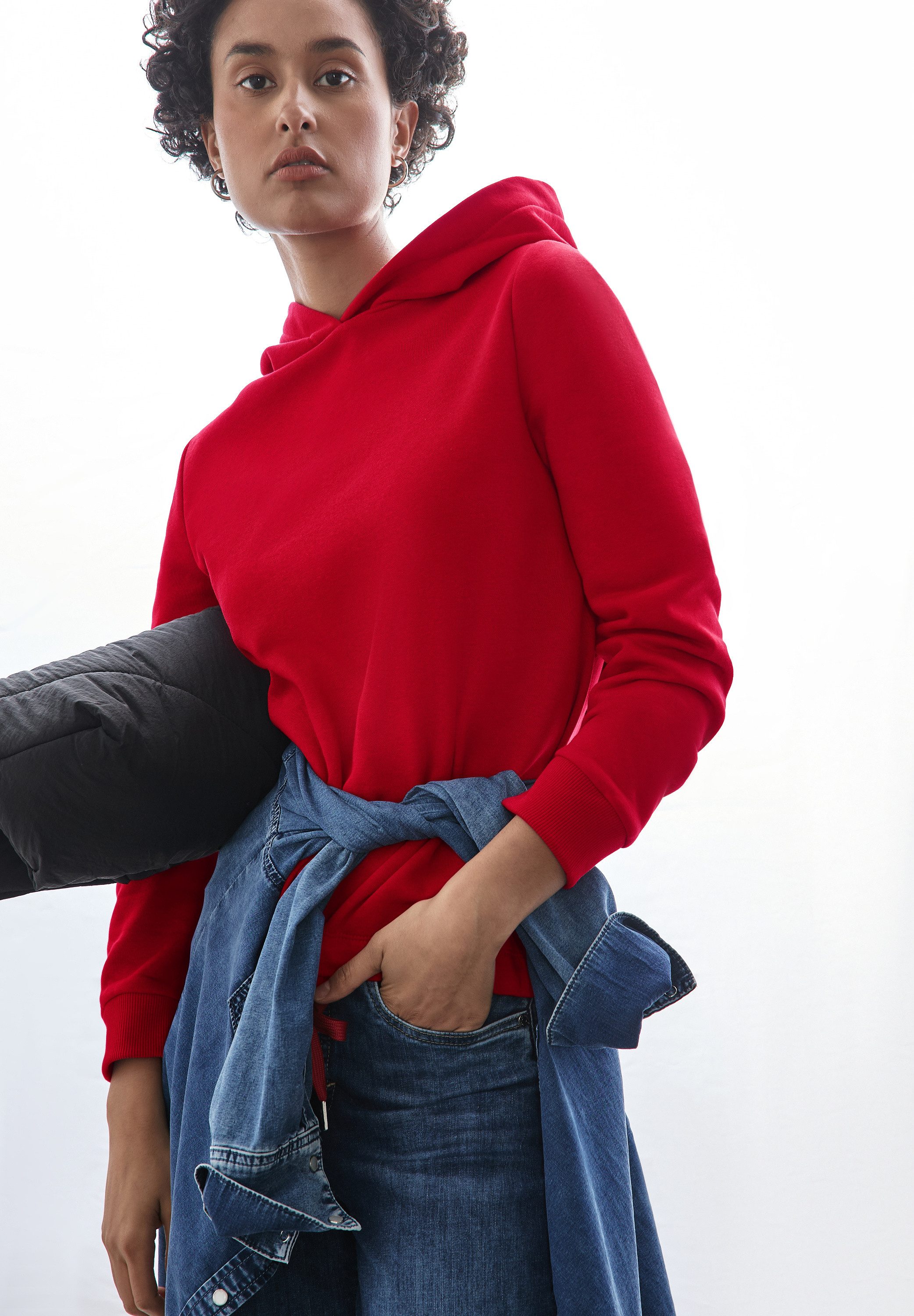 STREET ONE Hoodie met een rijgkoord bij de zoom