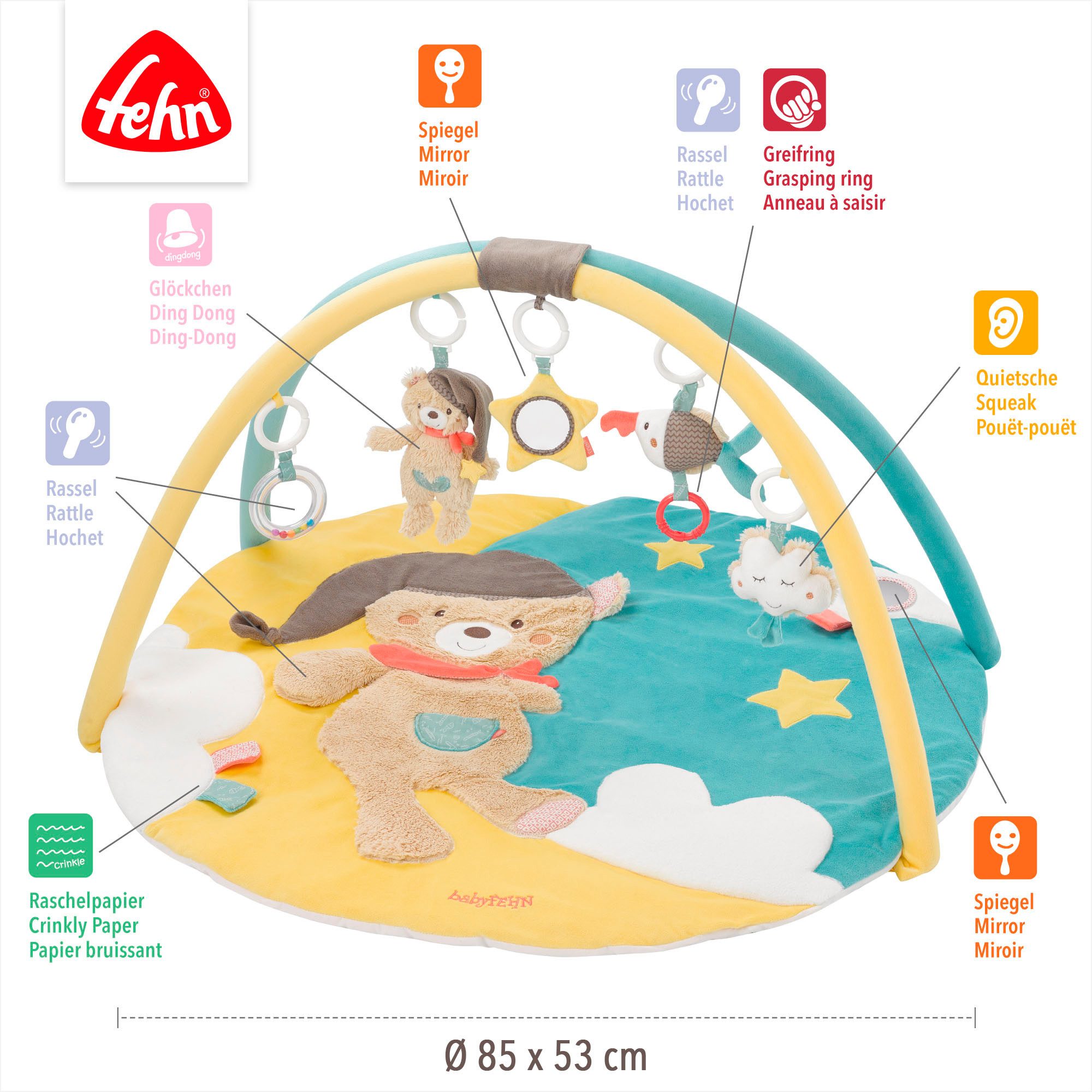 Fehn Speelboog Bruno, 3-D-activiteitdeken