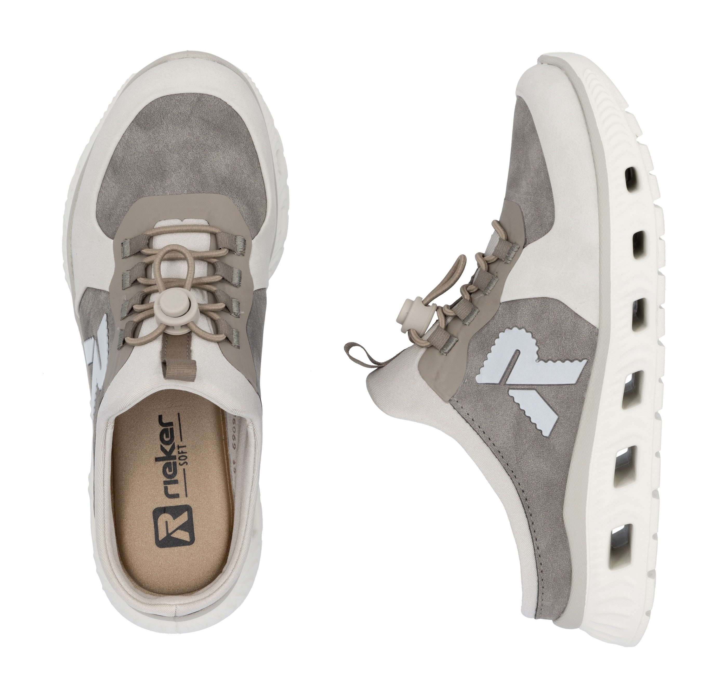 RIEKER Sport Clogs , instapschoen, sabotschoen, sneaker met aangebrachte snel sluiting