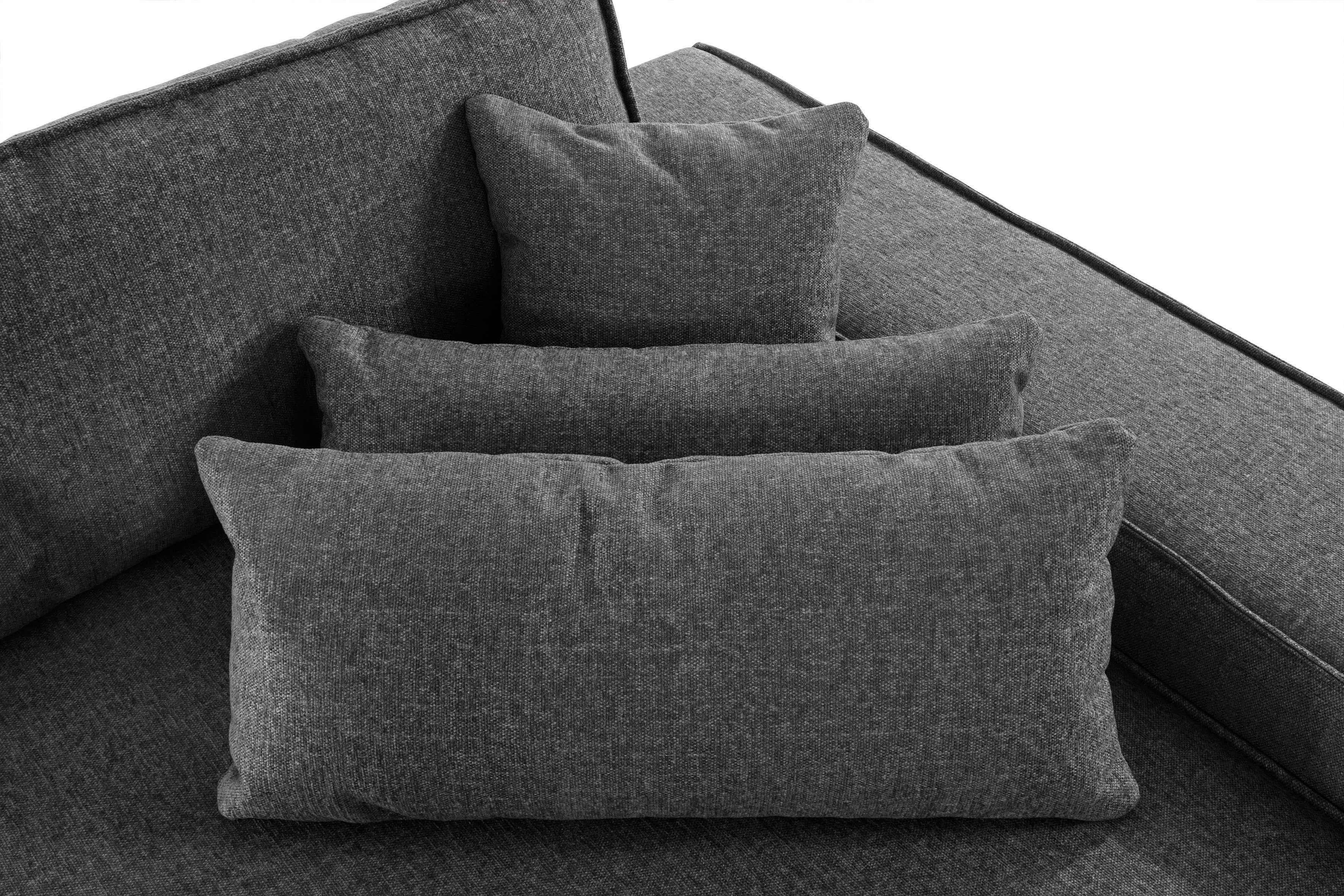 RAUM.ID Ottomane Enid afzonderlijk plaatsbaar of als deel van een modulaire bank, stevig zitcomfort