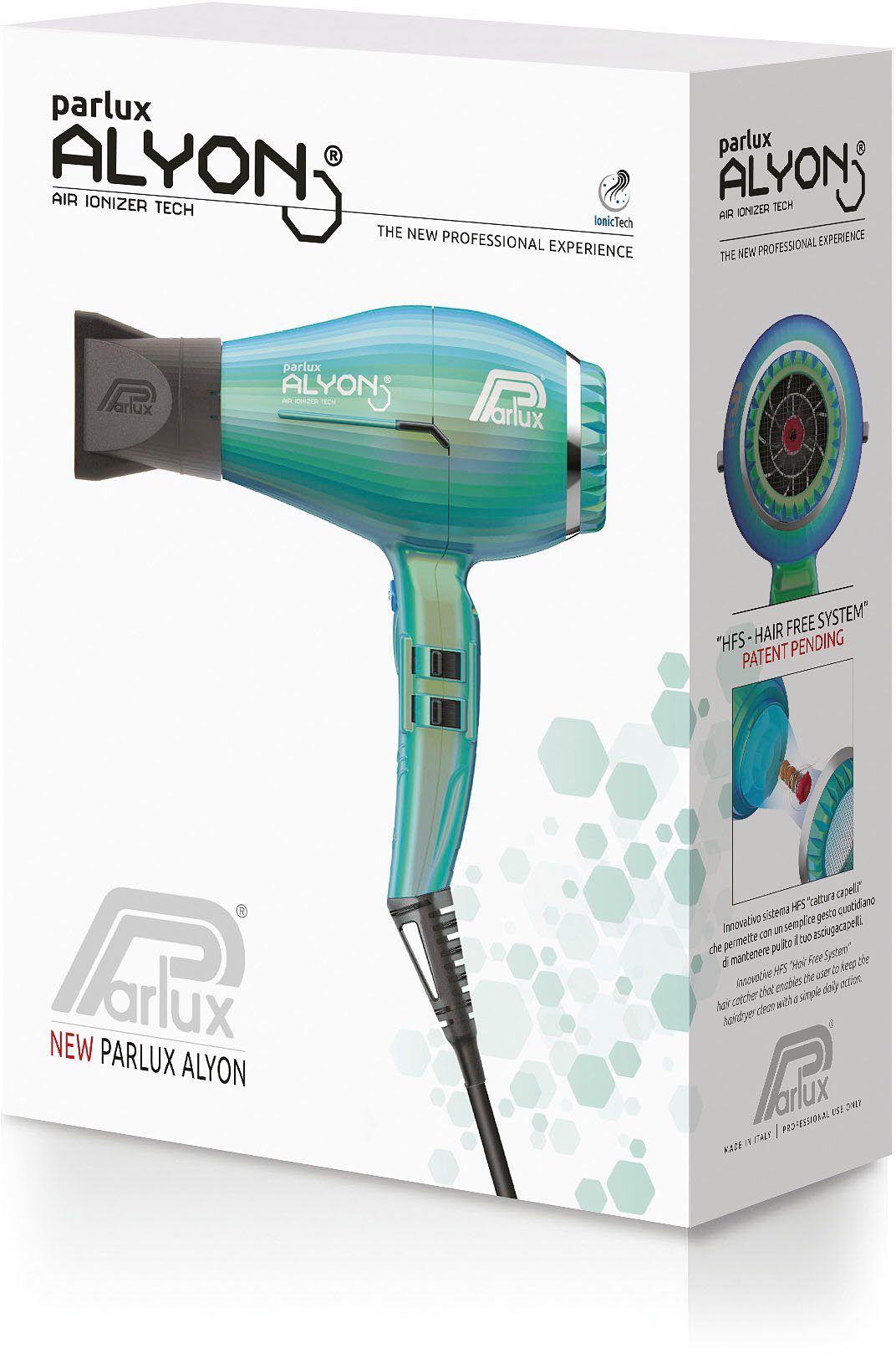 Parlux Haardroger Parlux Alyon Ionic Gepatenteerd reinigingssysteem HFS (Hair Free System)