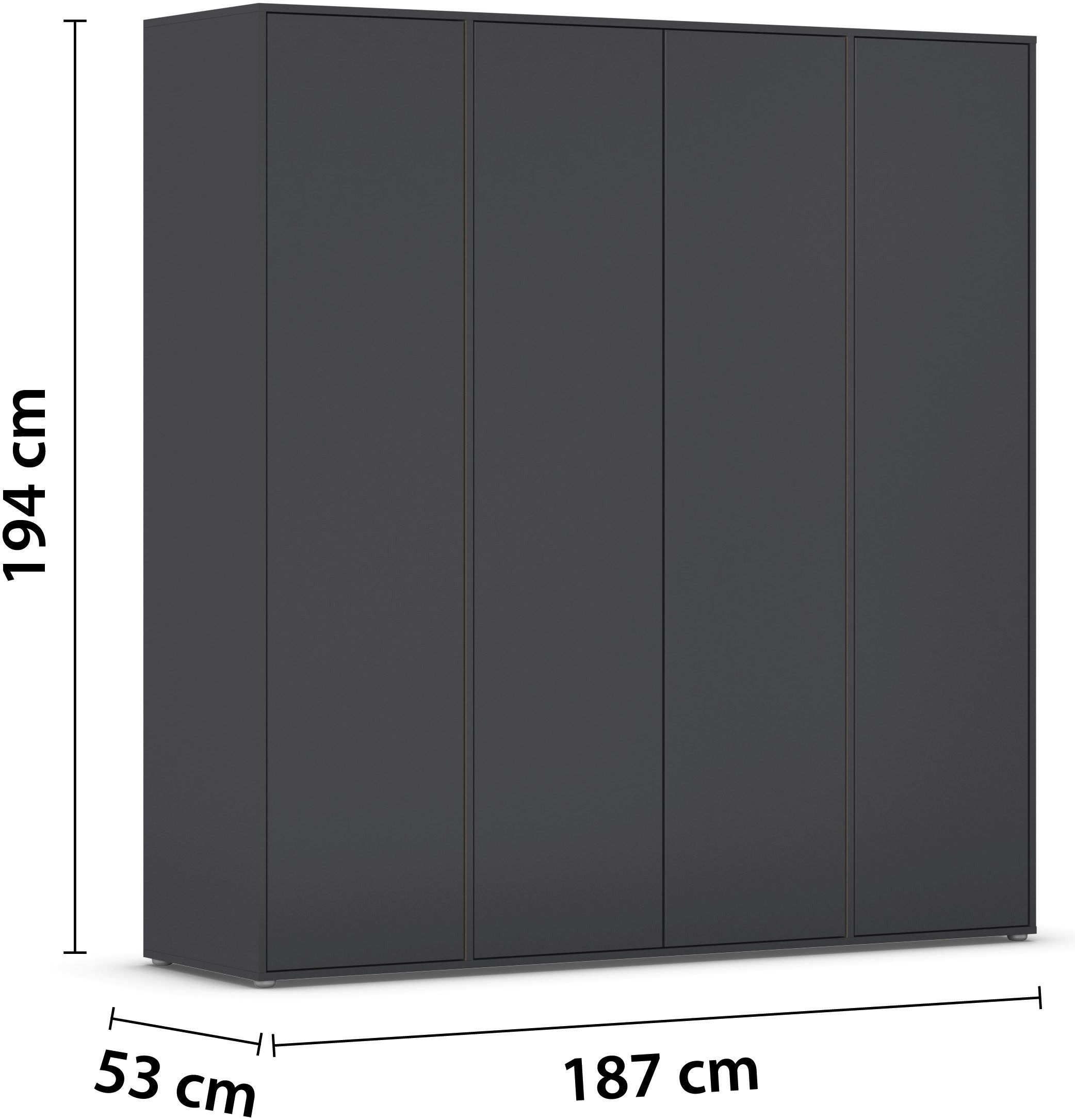 rauch Draaideurkast Kledingkast Kast Garderobe Wasmand NABILA veel Opbergruimte in 2 breedtes met push-to-open functie bestseller made in germany