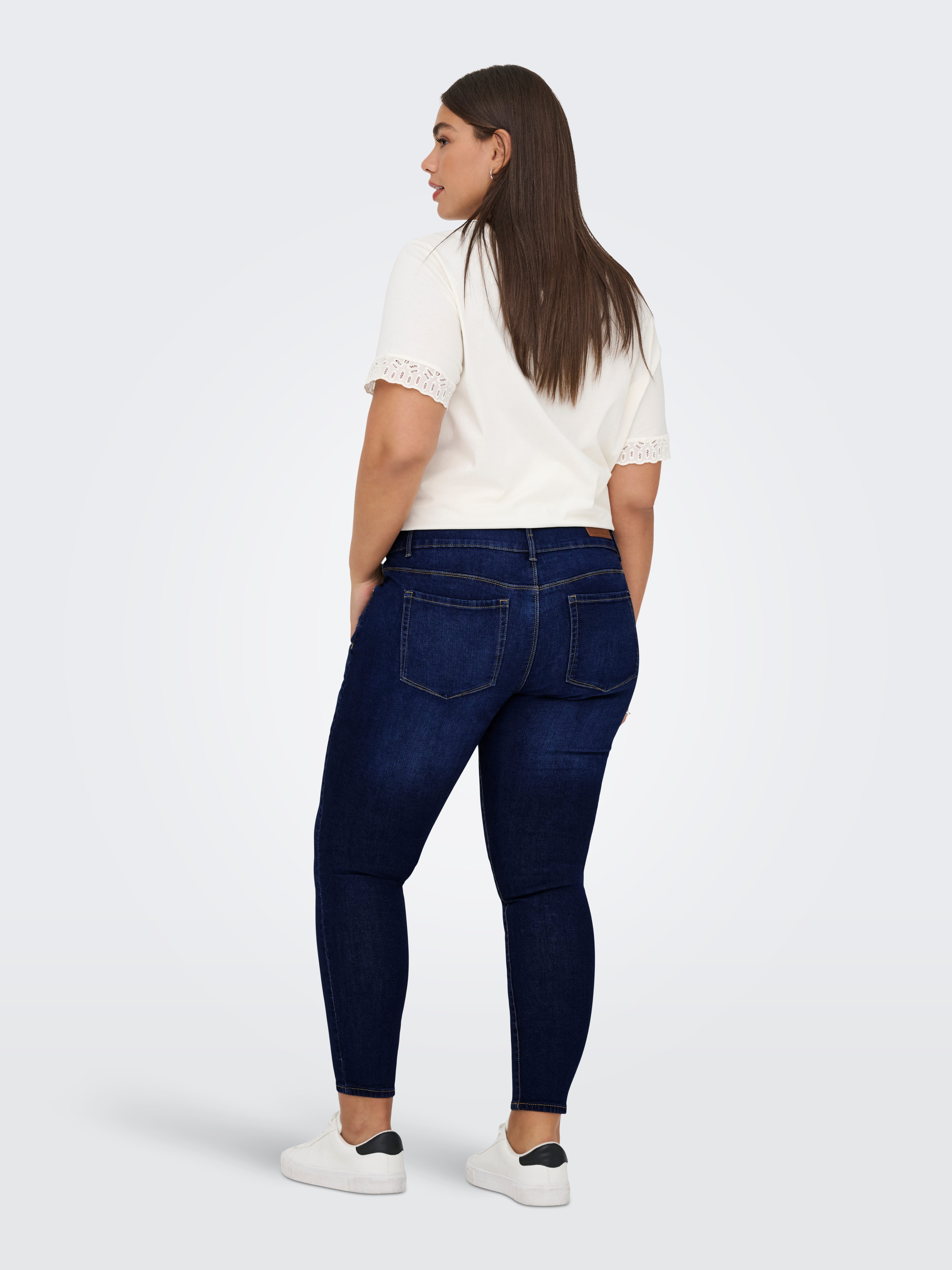 ONLY CARMAKOMA Skinny fit jeans CARANNA HW SKINNY ANK MBD DNM ANA