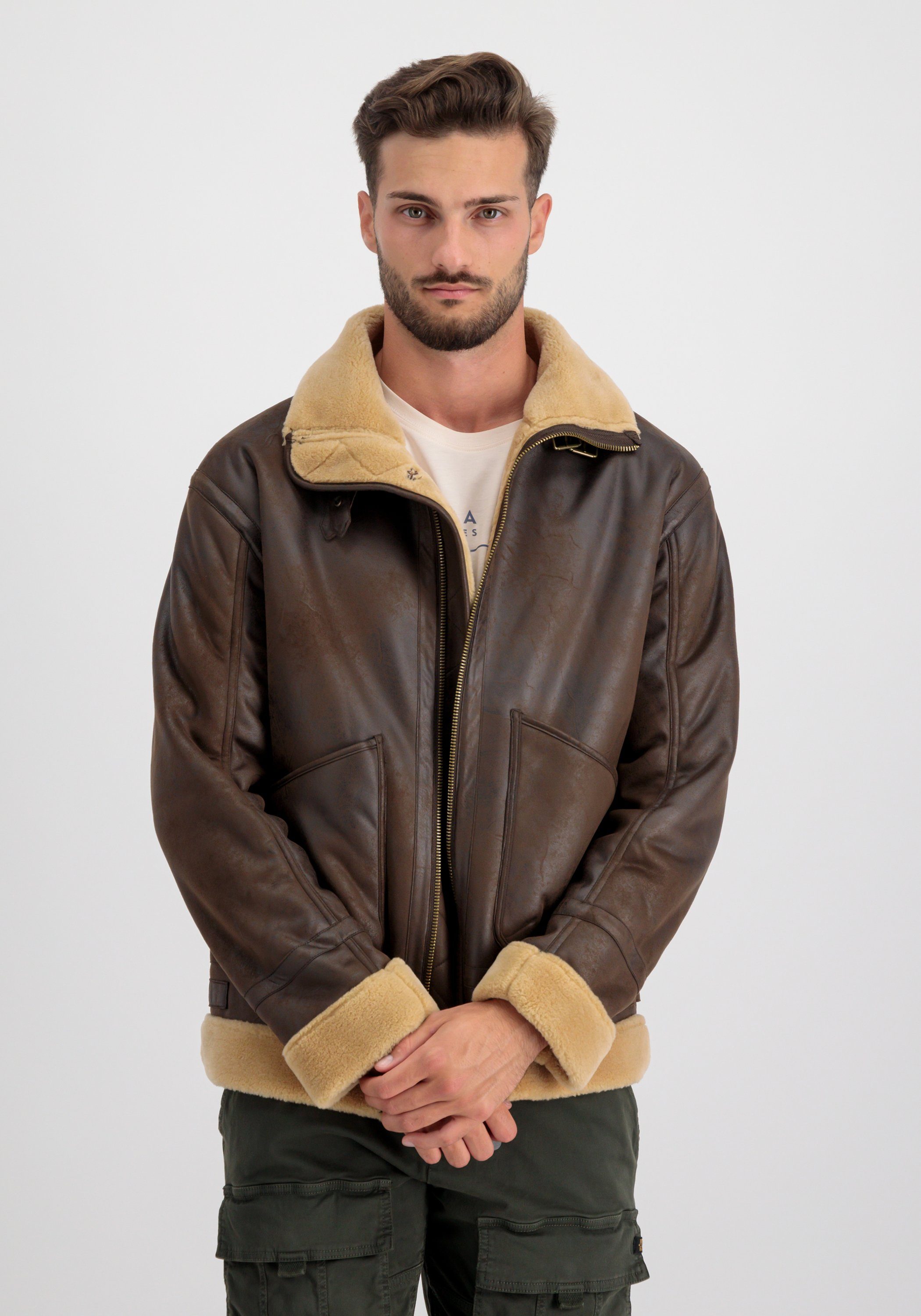 Alpha Industries Leren jack  Men - Leather & Vegan Jackets B3 Arctic