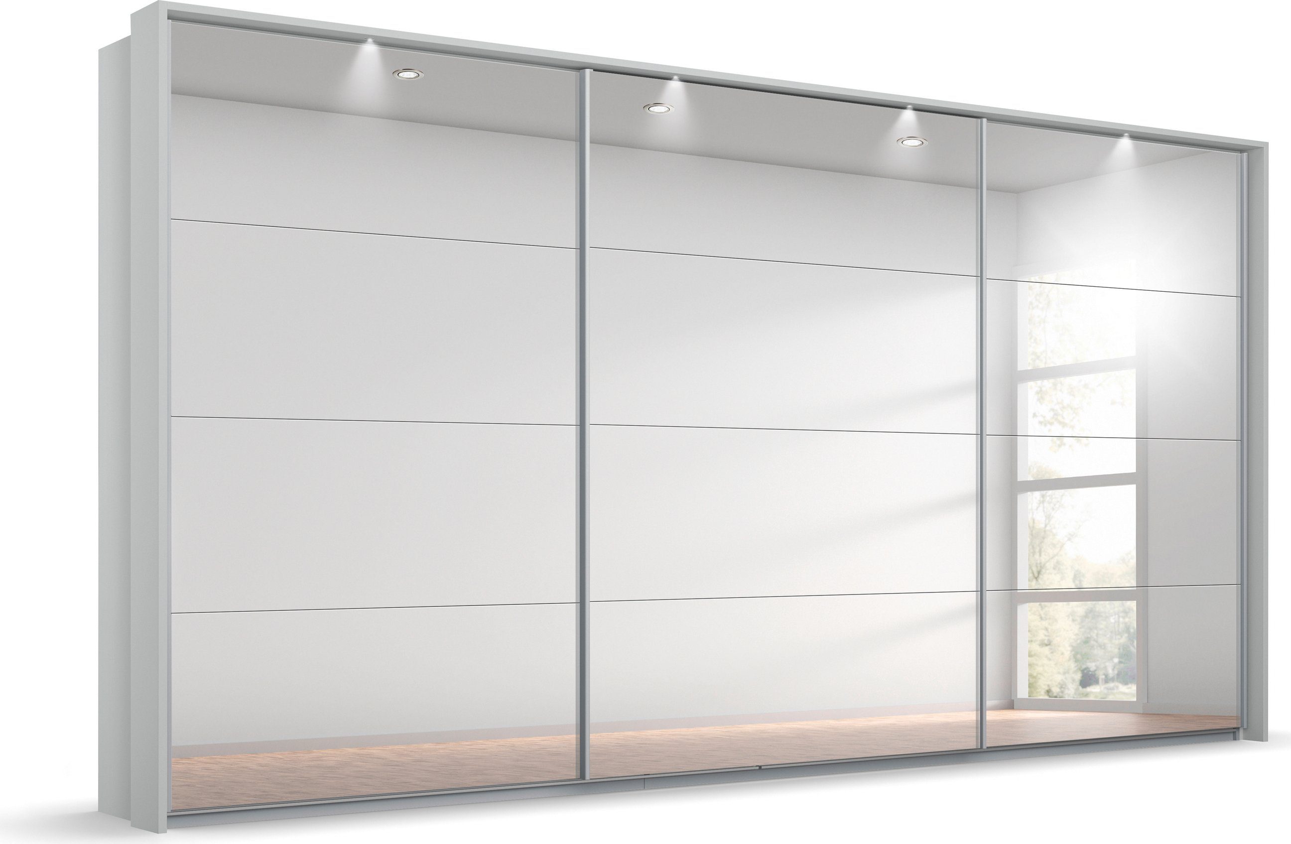 rauch Zweefdeurkast Oteli met spiegelfront en passe-partout, optioneel met verlichting