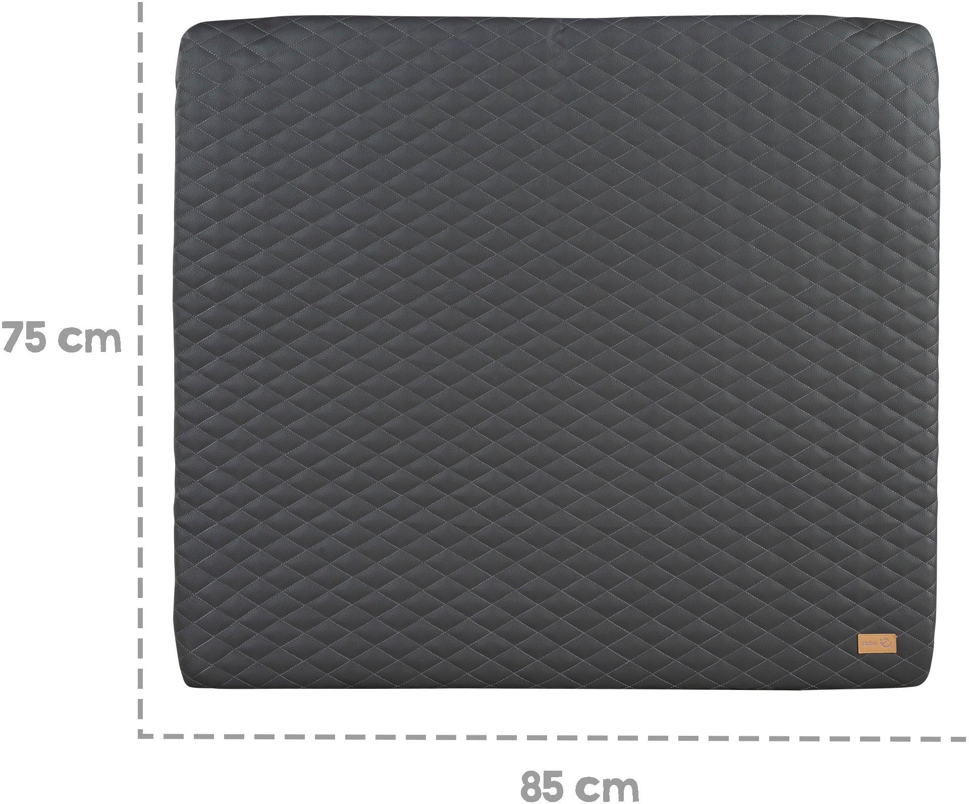 Roba® Aankleedkussen Luxe, graphite doorgestikt