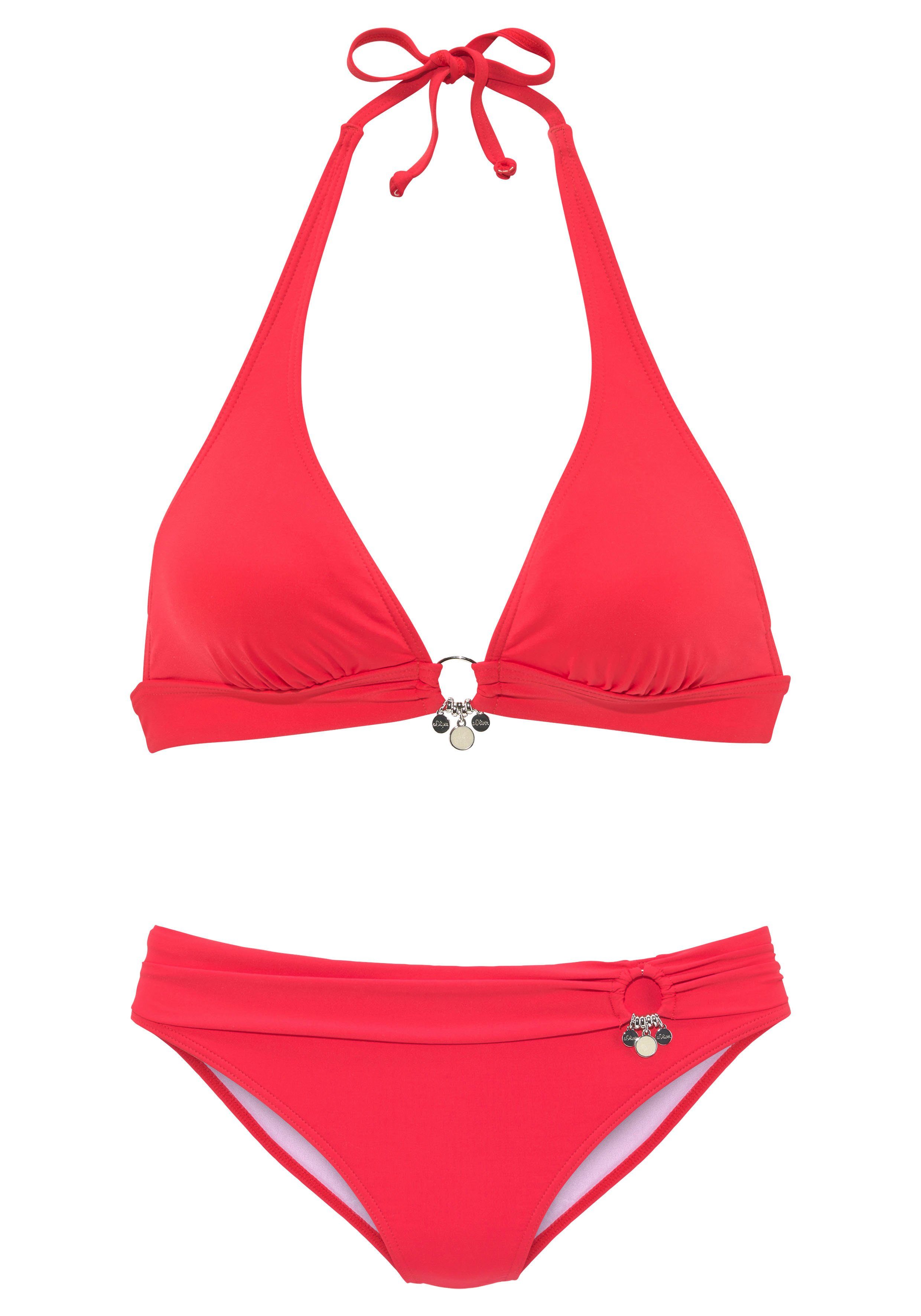 s.Oliver RED LABEL Beachwear Triangelbikini TONIA met uitneembare cups, om de nek te binden, sluiting op de rug